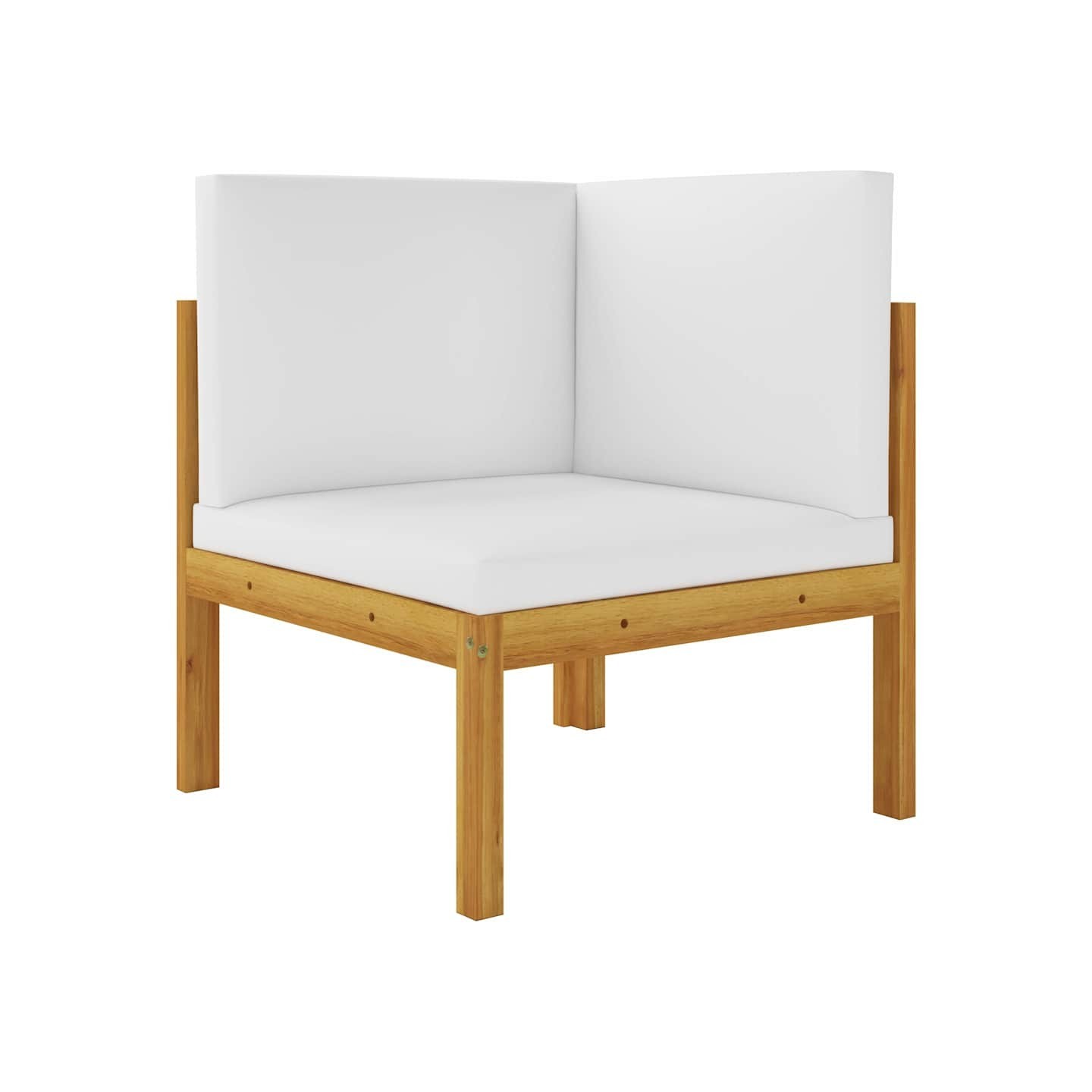 Banc de jardin 2 places avec coussins en bois d'acacia et corde
