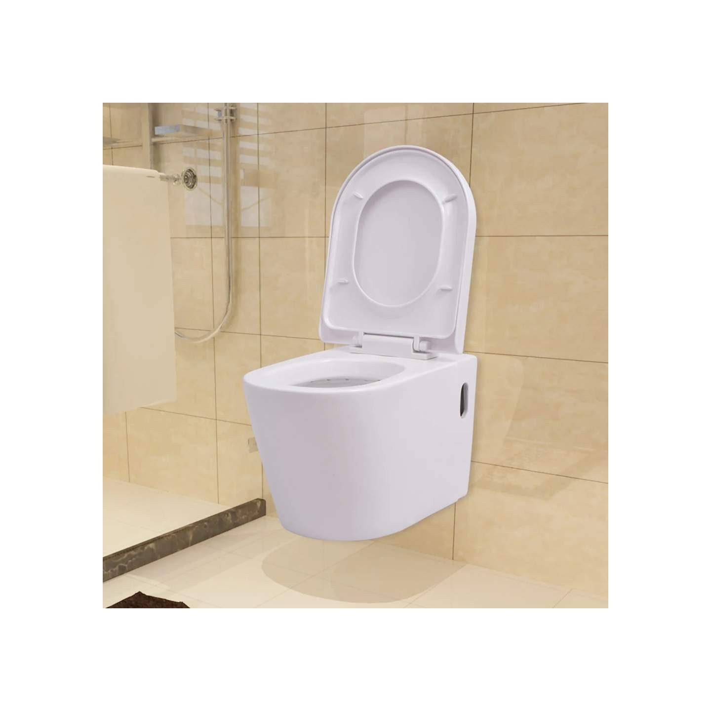 Toilette murale avec réservoir caché Céramique Blanc