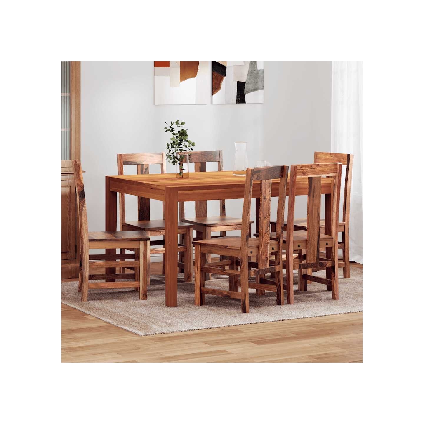 Chaises à manger lot de 6 bois massif