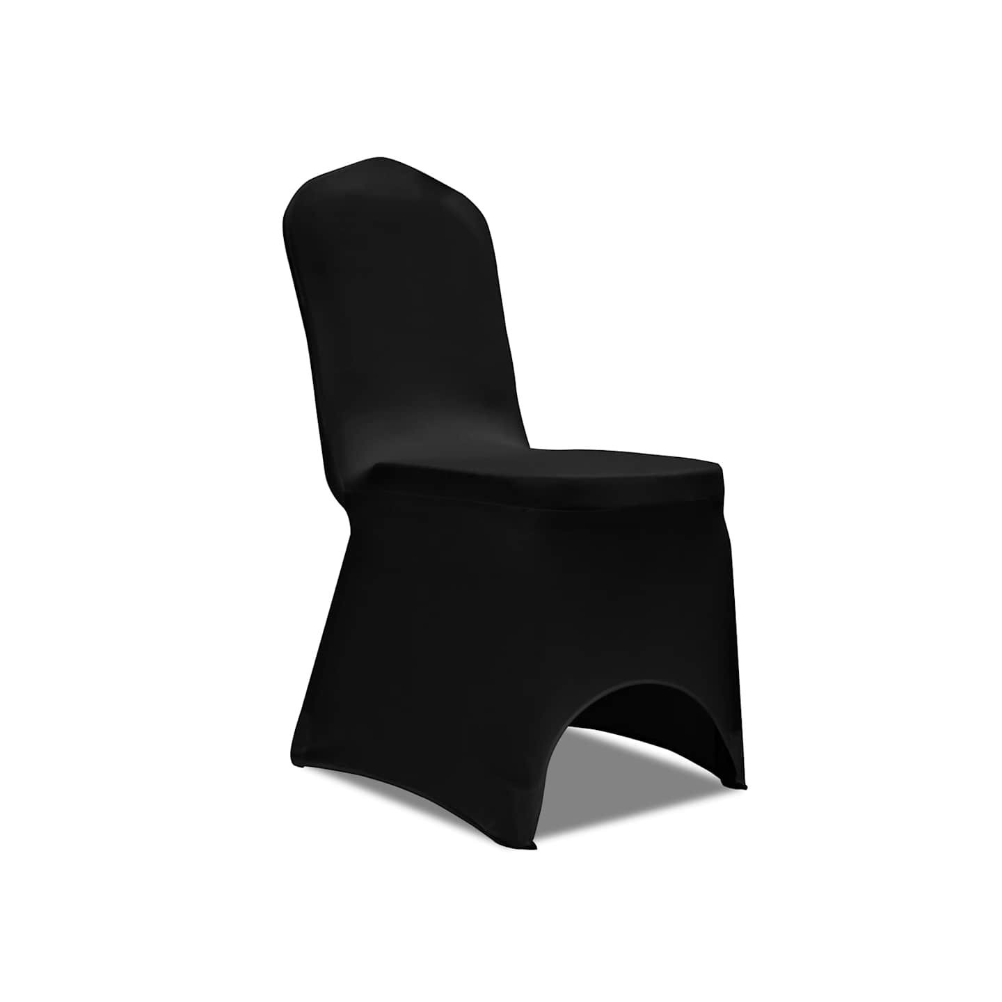 Housse de chaise extensible 100 pcs Noir