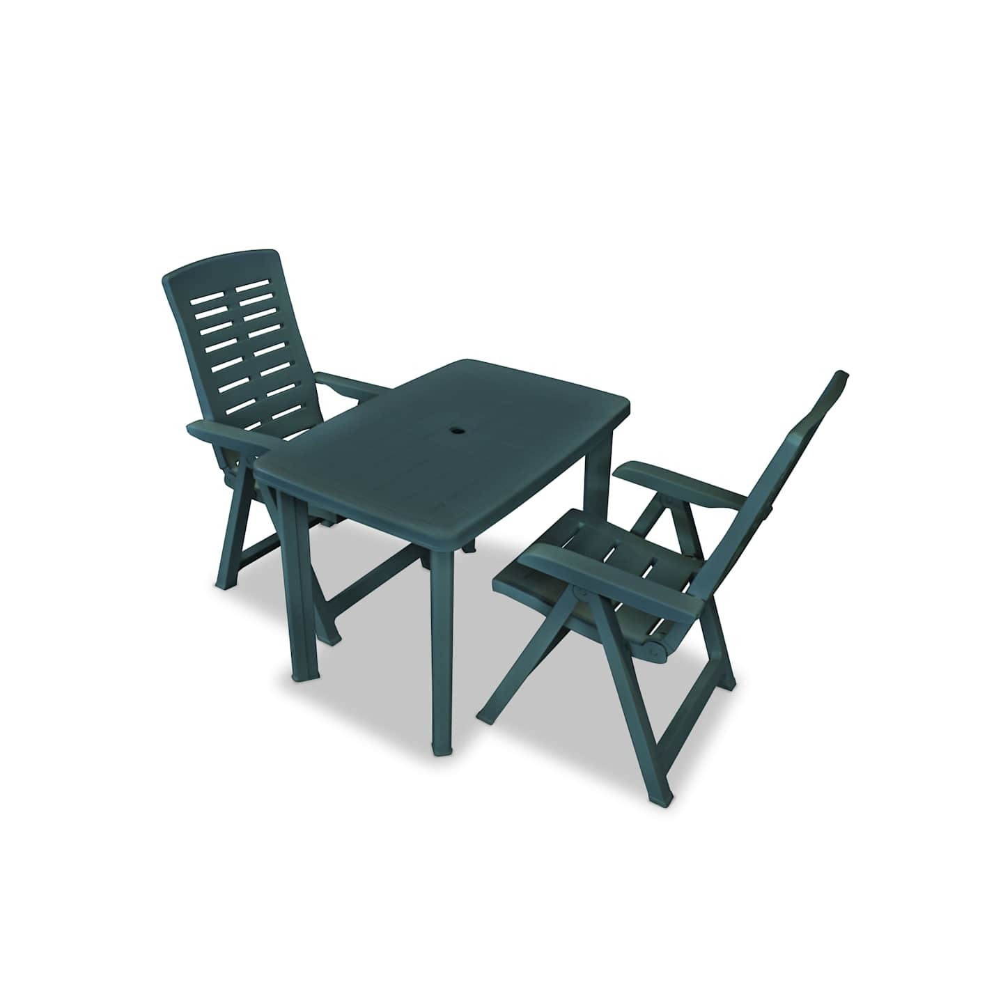 Ensemble de bistro 3 pcs Plastique Vert