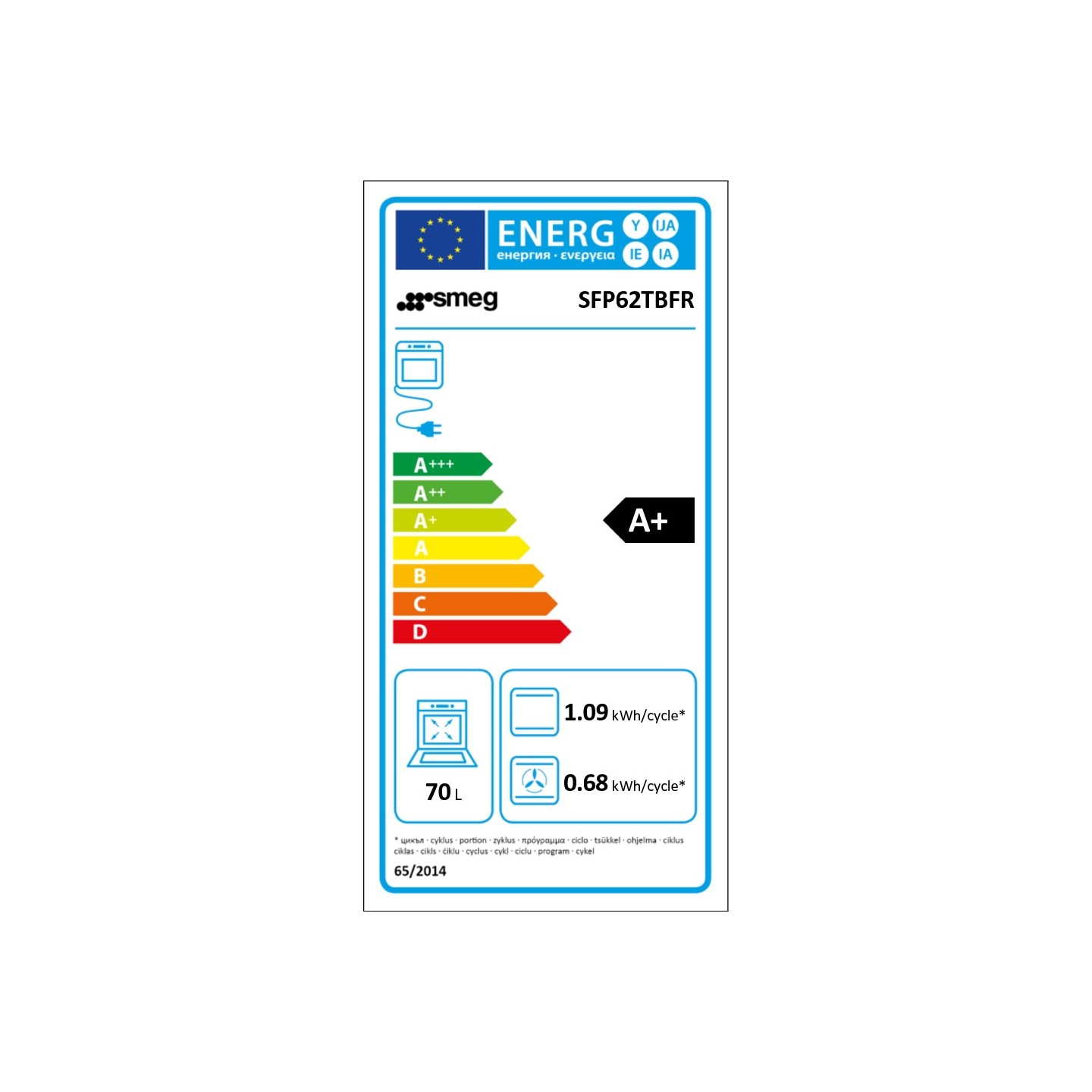 Four pyrolyse SMEG Musa SFP62TBFR 70 L A+ noir | Nimestore