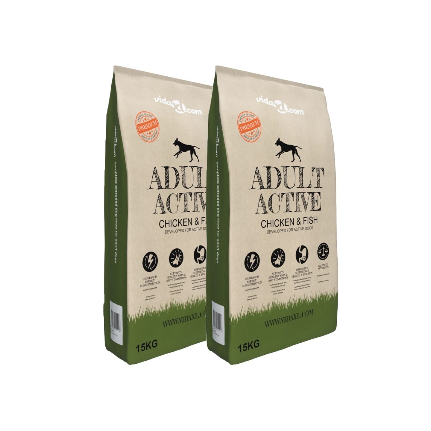 Nourriture pour chiens Adult Active Chicken & Fish (2 x 15 kg)