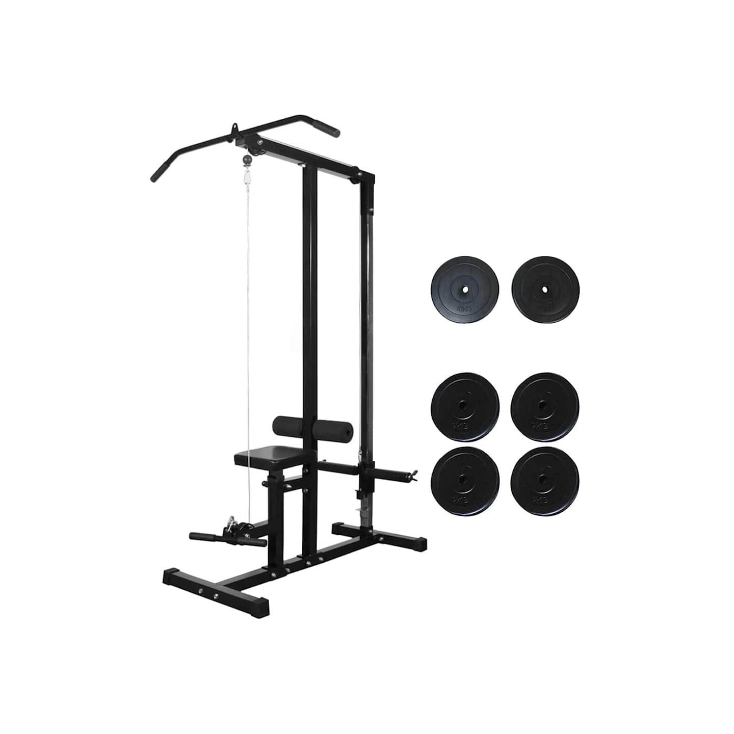 Tour de musculation avec plaques de poids 40 kg