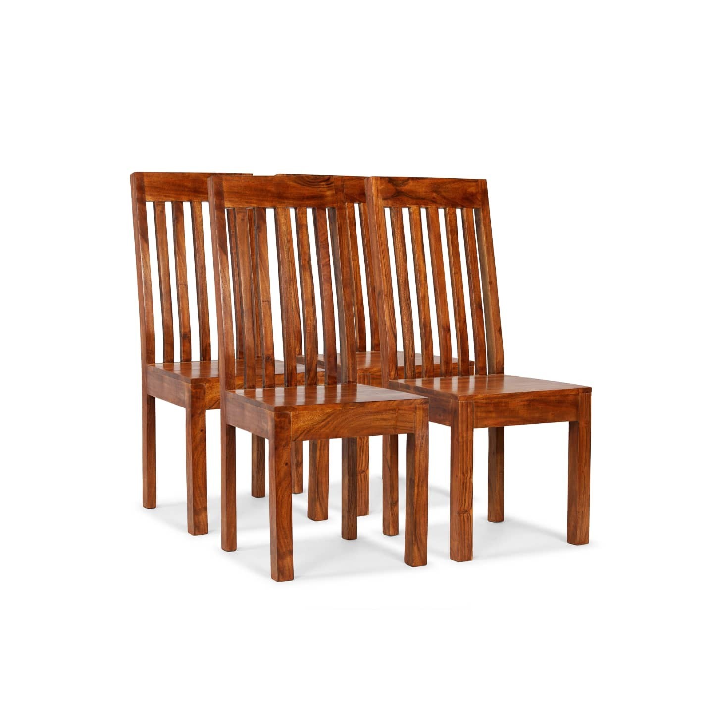 Chaises à manger lot de 4 bois massif moderne