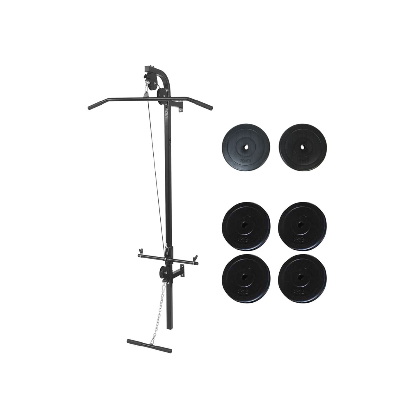 Tour de musculation murale avec plaques de poids 40 kg