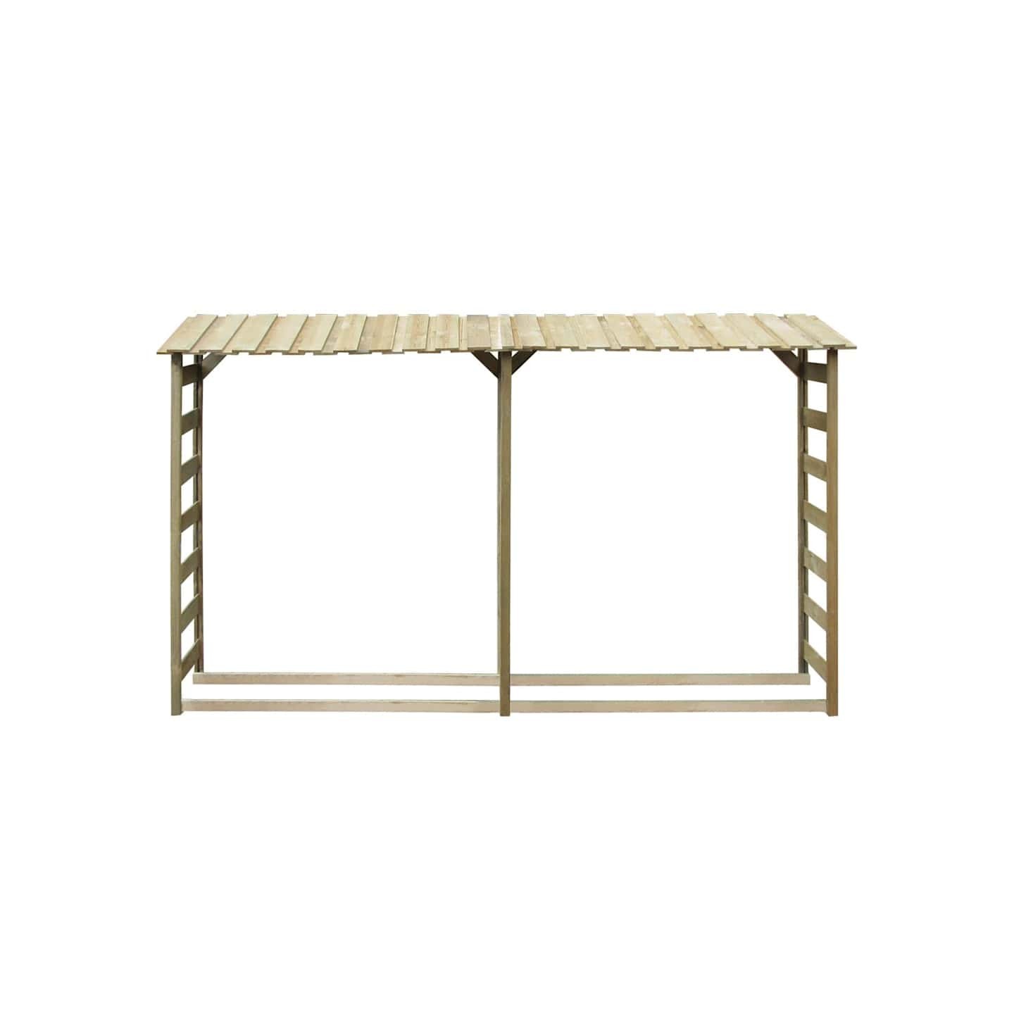 Abri de bois de chauffage 300 x 44 x 176 cm Pinède imprégnée