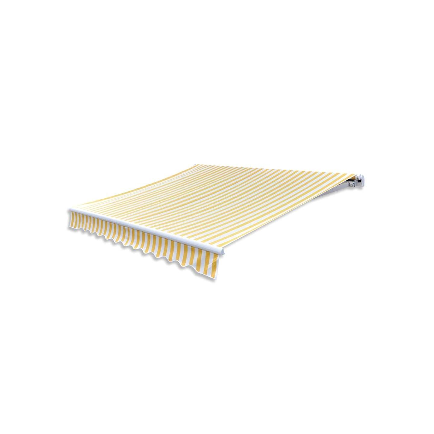 Auvent pliable motorisé 400 cm Jaune/blanc