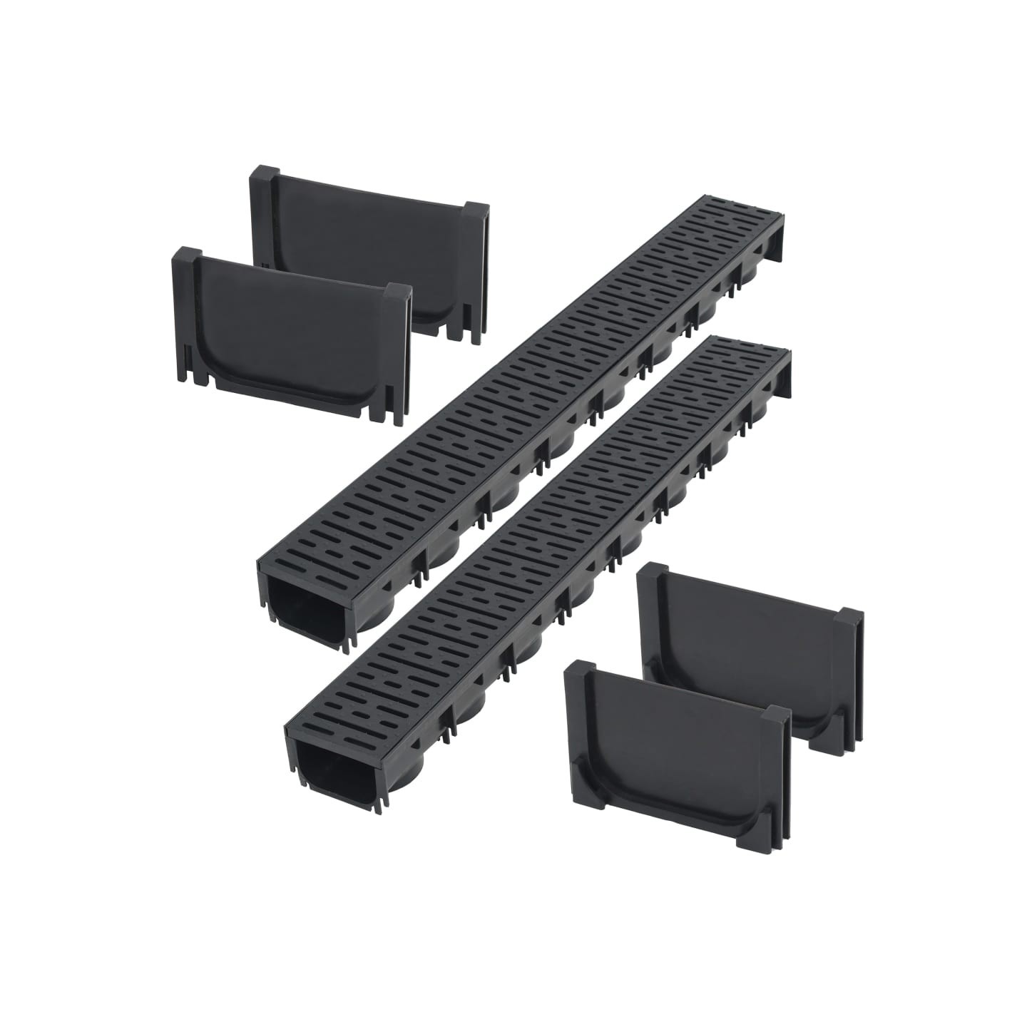 Caniveau de drainage 2 pcs Plastique 2 m