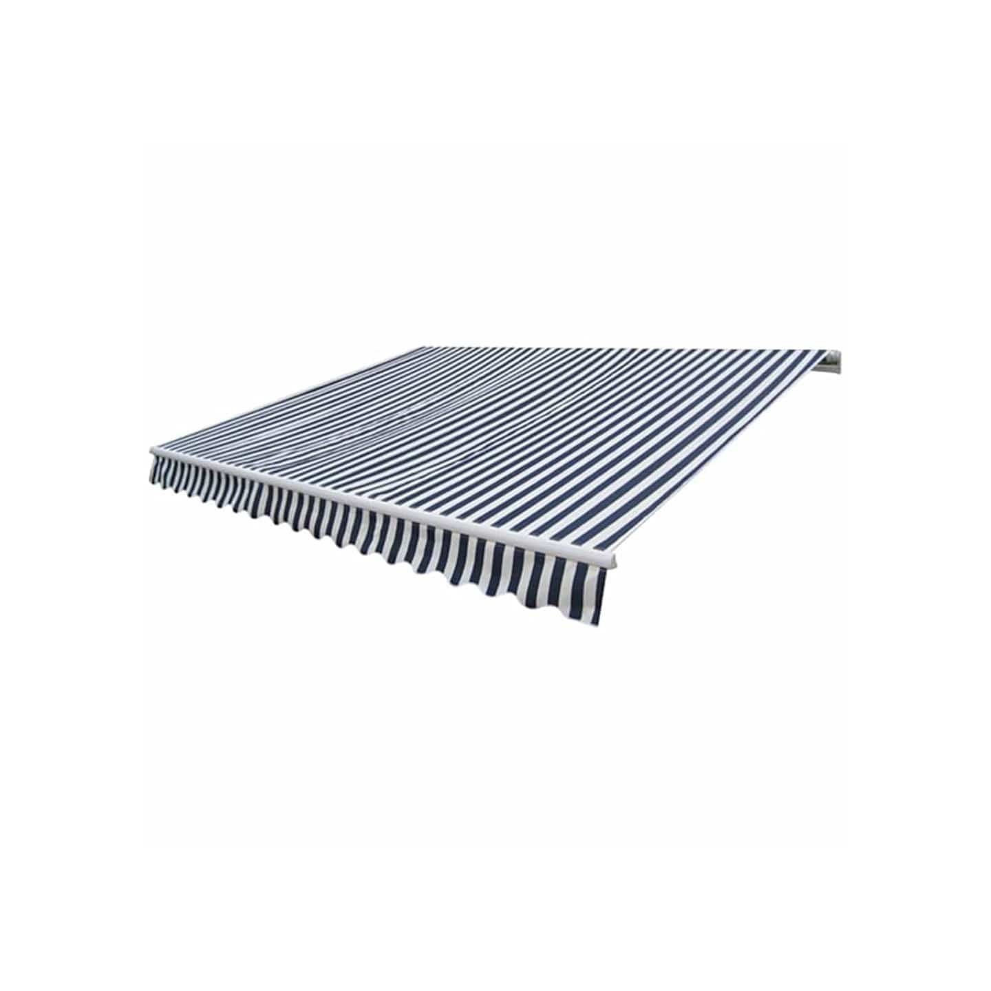 Auvent pliable motorisé 400 cm Bleu/blanc