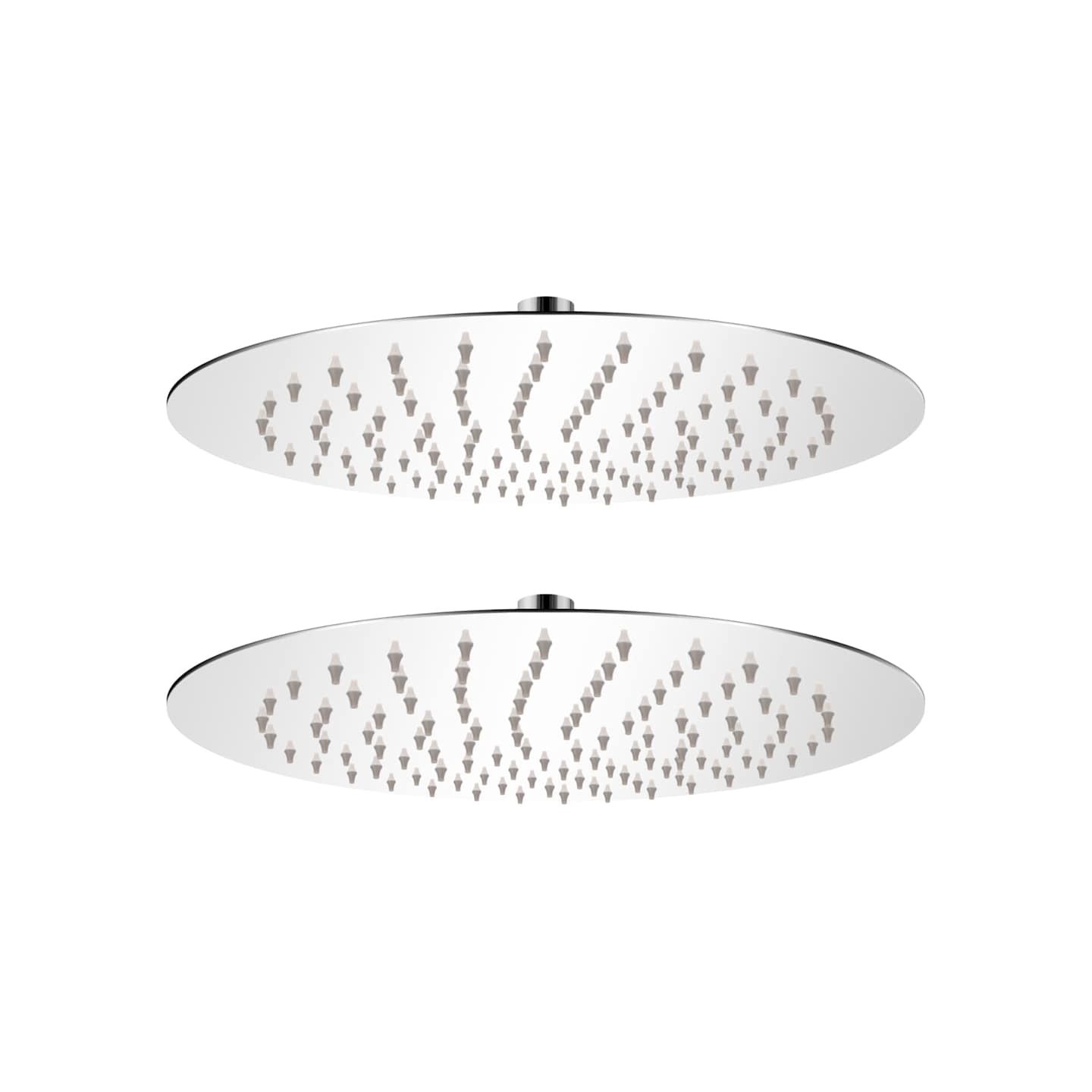 Pomme de douche plongeante 2 pcs Acier inoxydable Ø 25 cm
