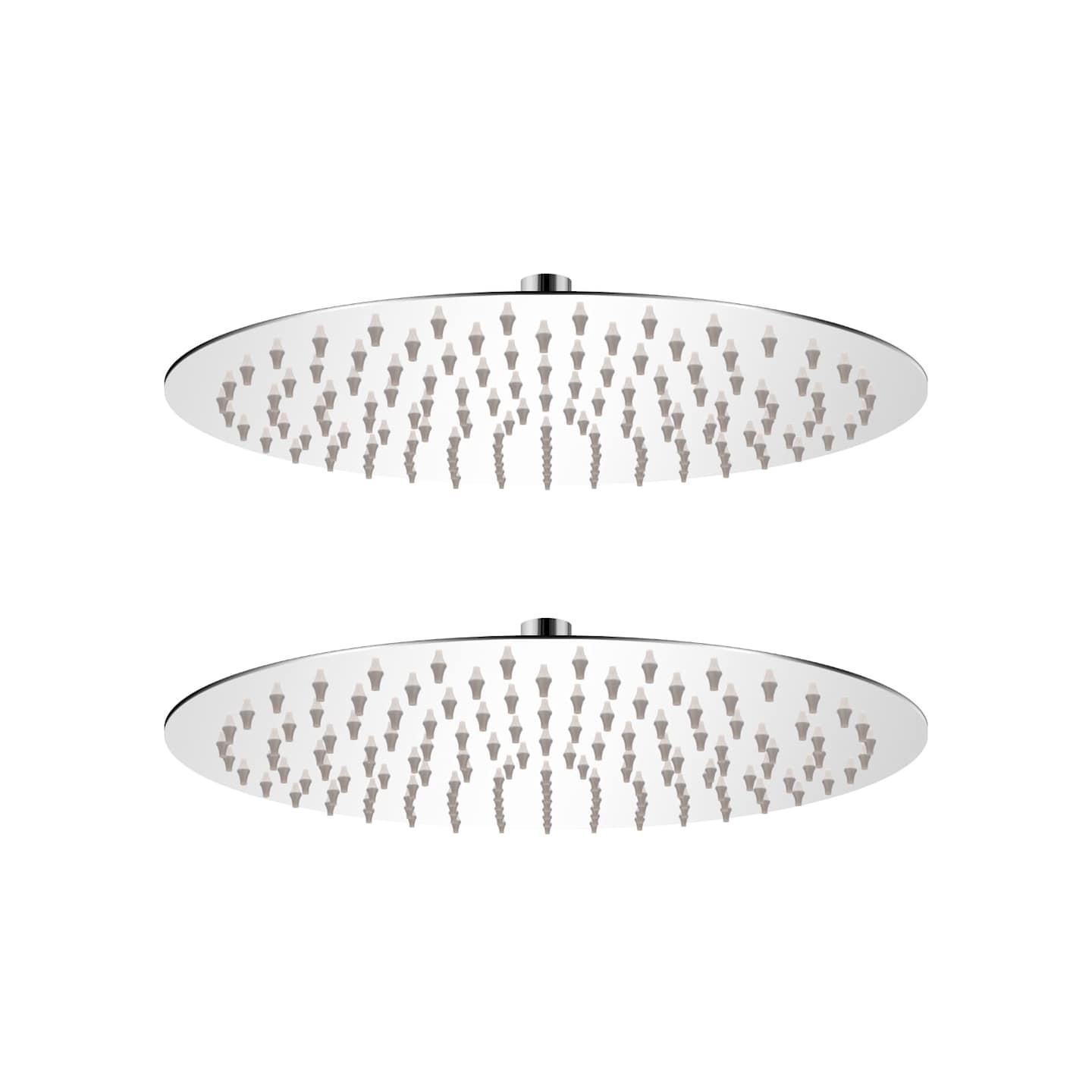 Pomme de douche plongeante 2 pcs Acier inoxydable Ø 30 cm