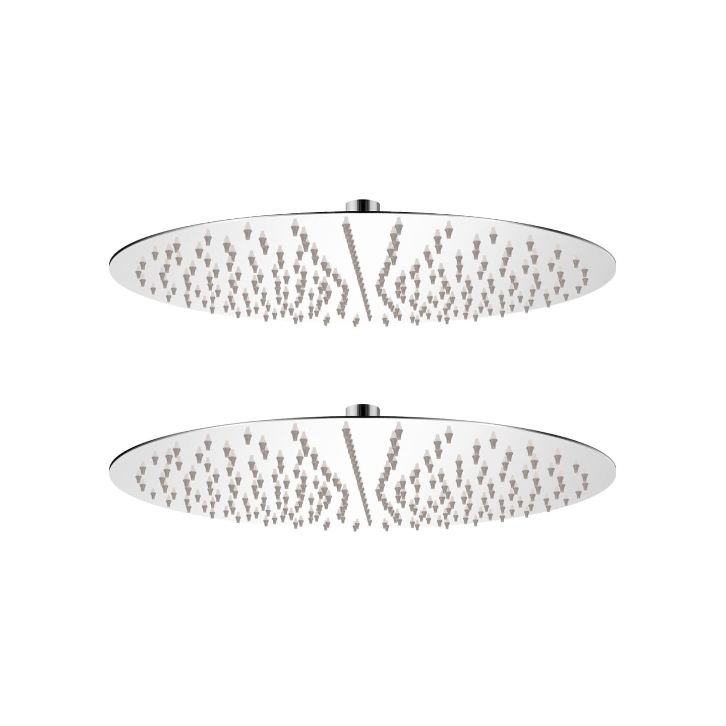 Pomme de douche plongeante 2 pcs Acier inoxydable Ø 40 cm