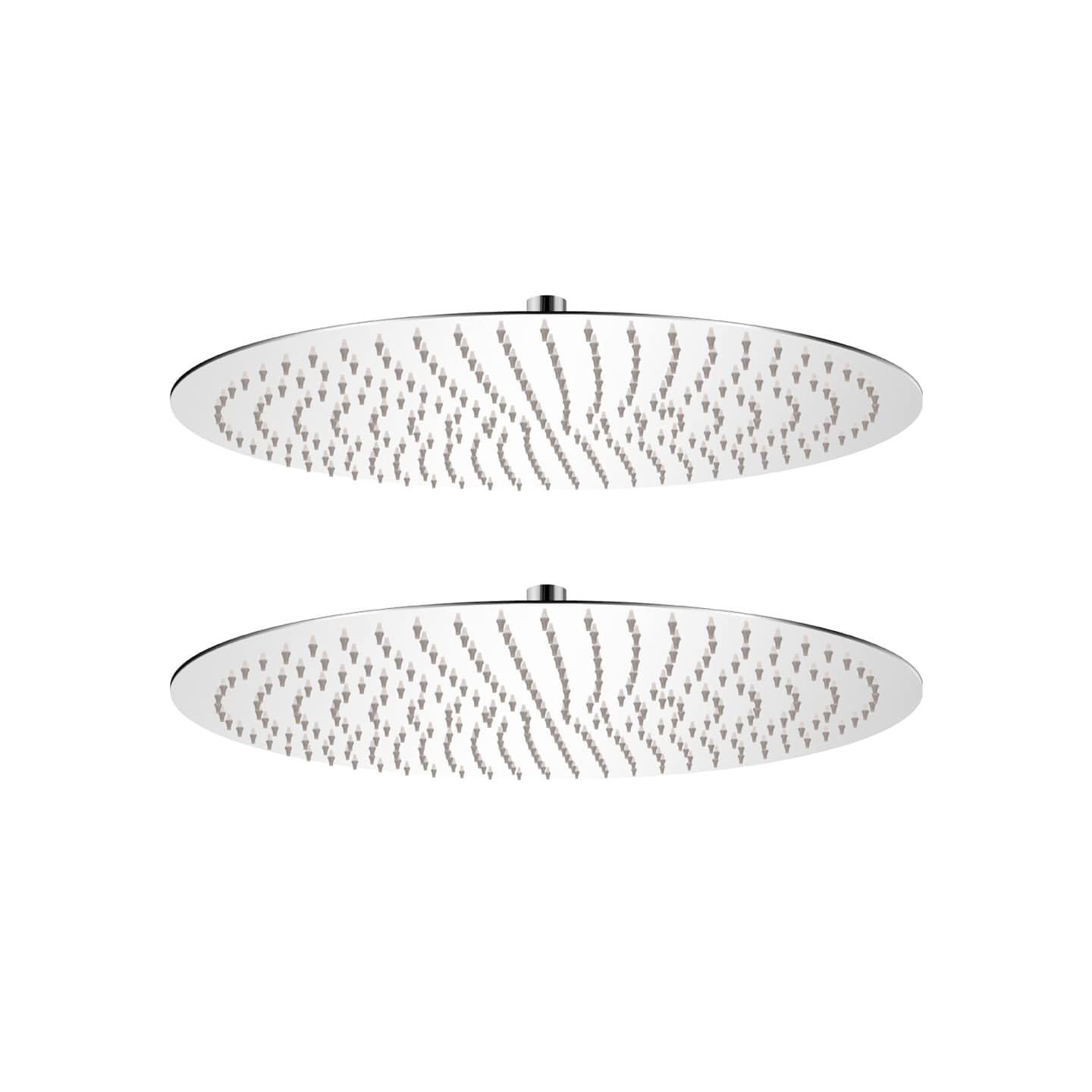 Pomme de douche plongeante 2 pcs Acier inoxydable Ø 50 cm