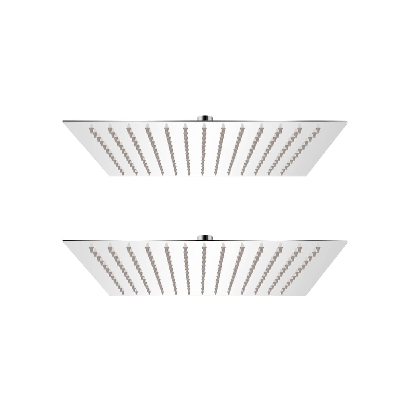 Pomme de douche plongeante 2 pcs Acier inoxydable 25x25 cm