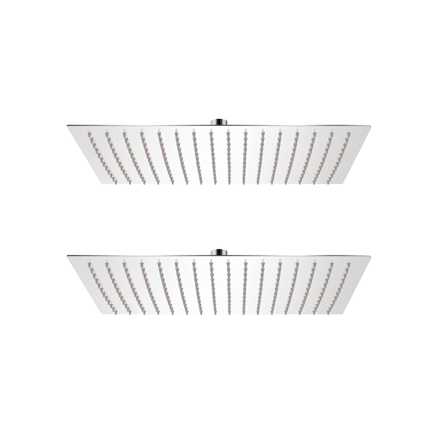 Pomme de douche plongeante 2 pcs Acier inoxydable 30x40 cm