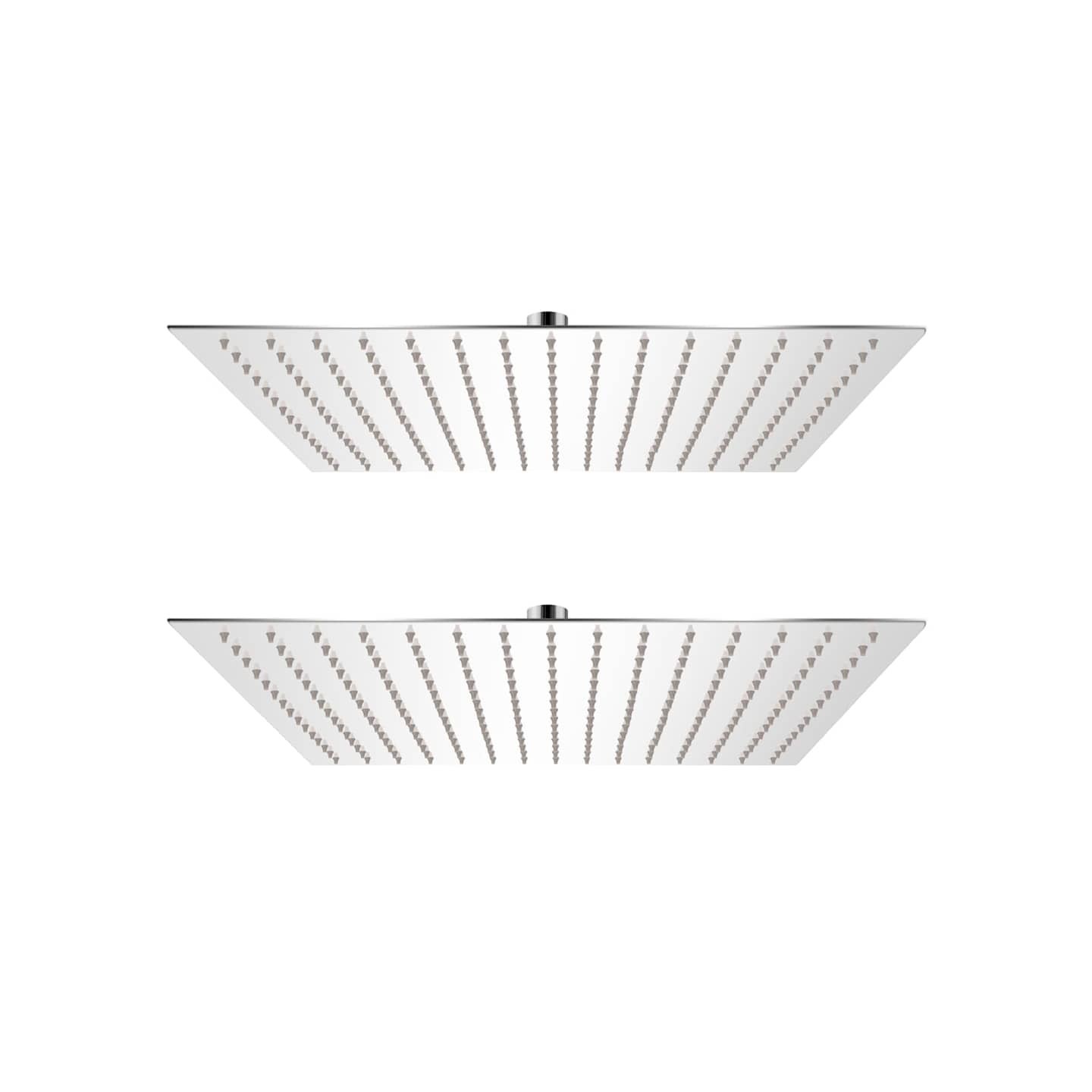 Pomme de douche plongeante 2 pcs Acier inoxydable 40x40 cm