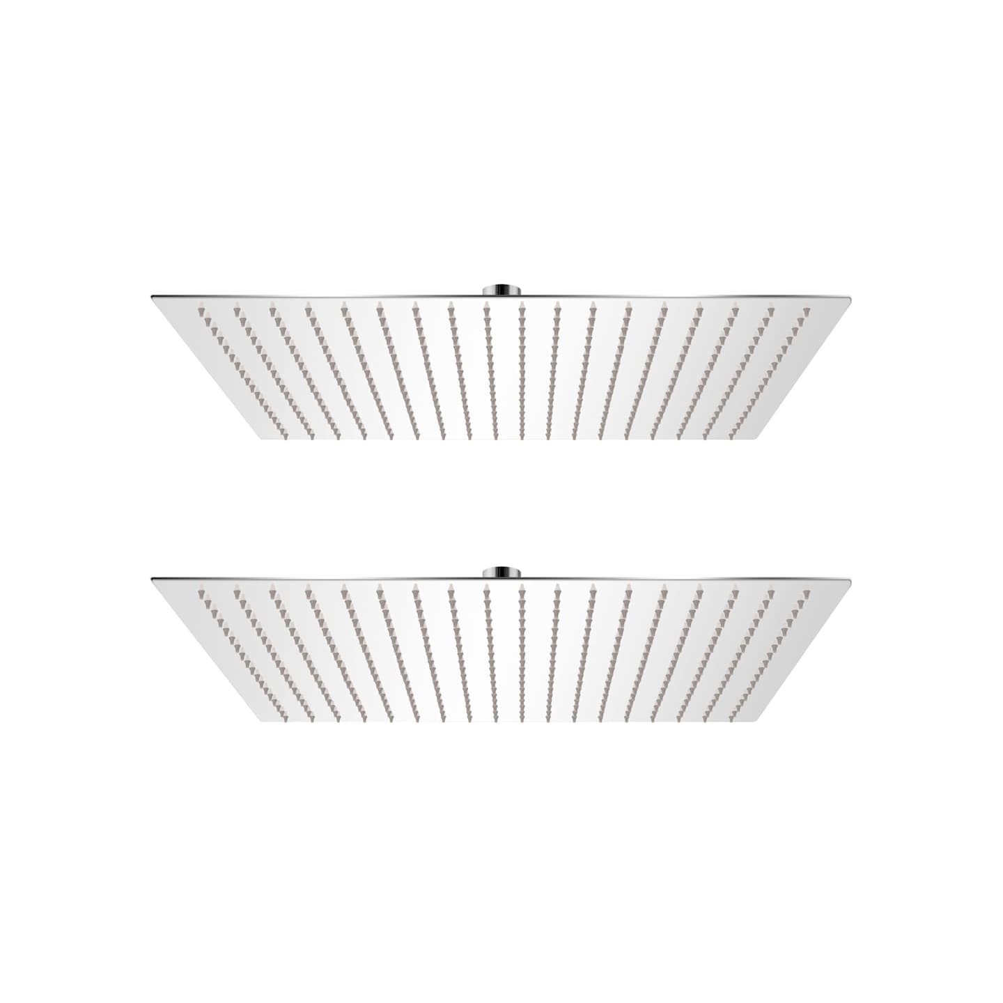 Pomme de douche plongeante 2 pcs Acier inoxydable 50x50 cm