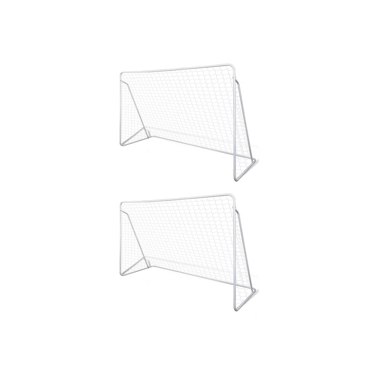 Filets de but de football Acier 2 pcs 240x90x150 cm