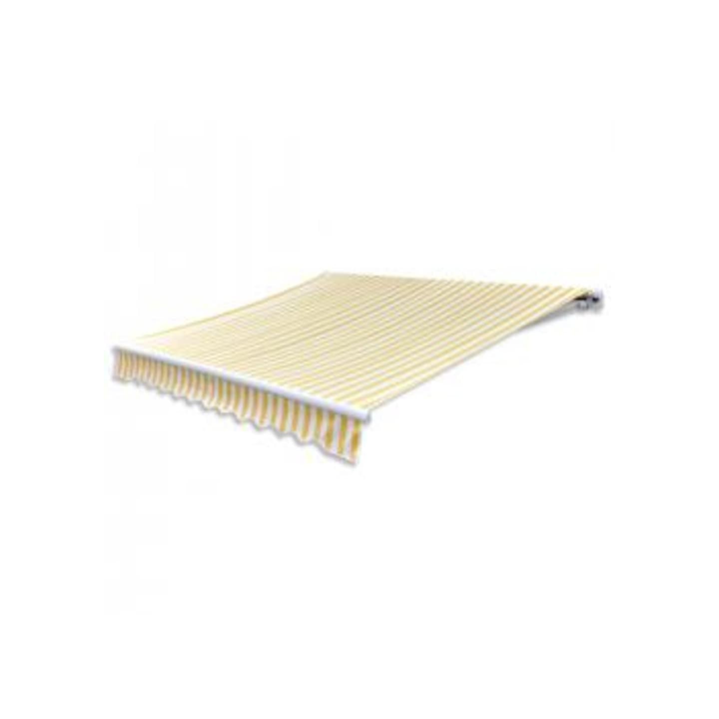 Auvent pliable motorisé 600 cm Jaune/blanc