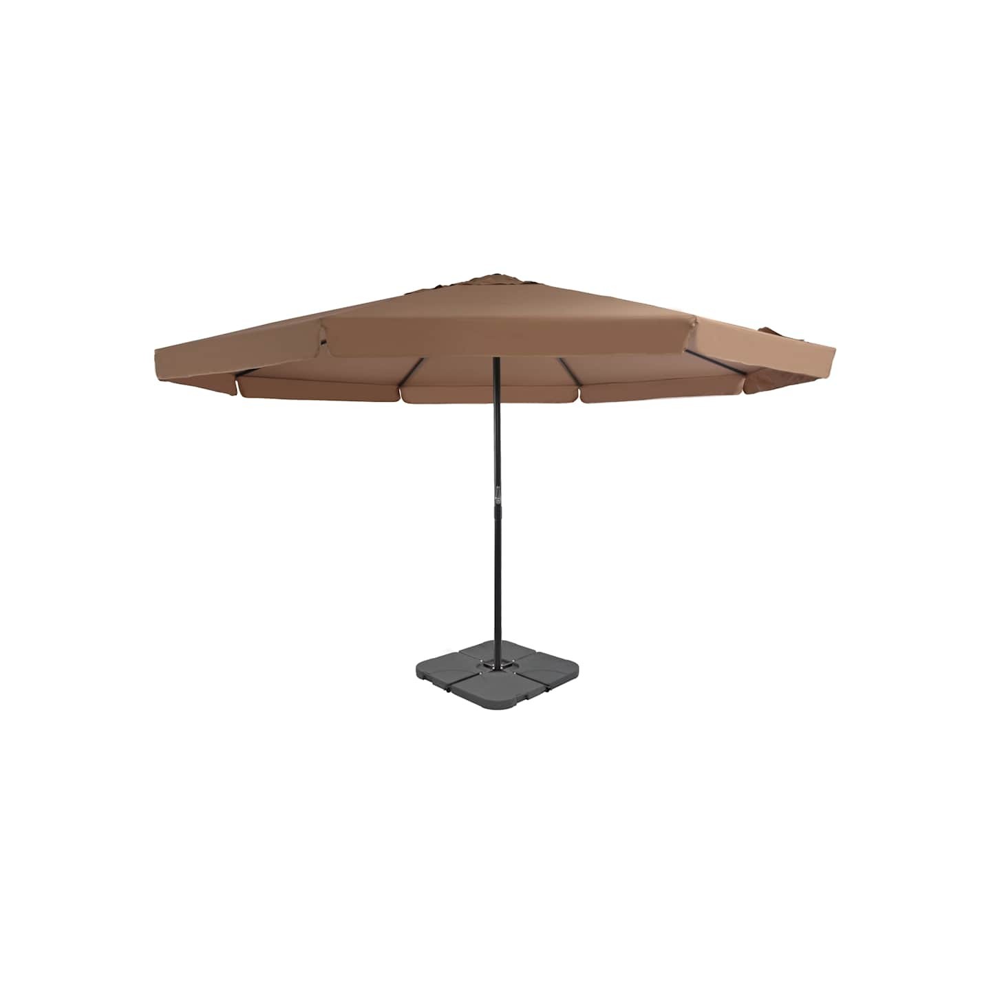 Parasol de jardin avec base portable taupe