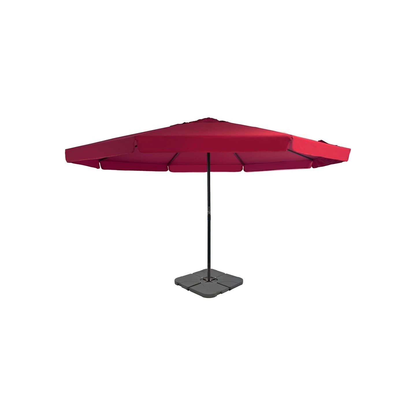 Parasol de jardin avec base portable rouge