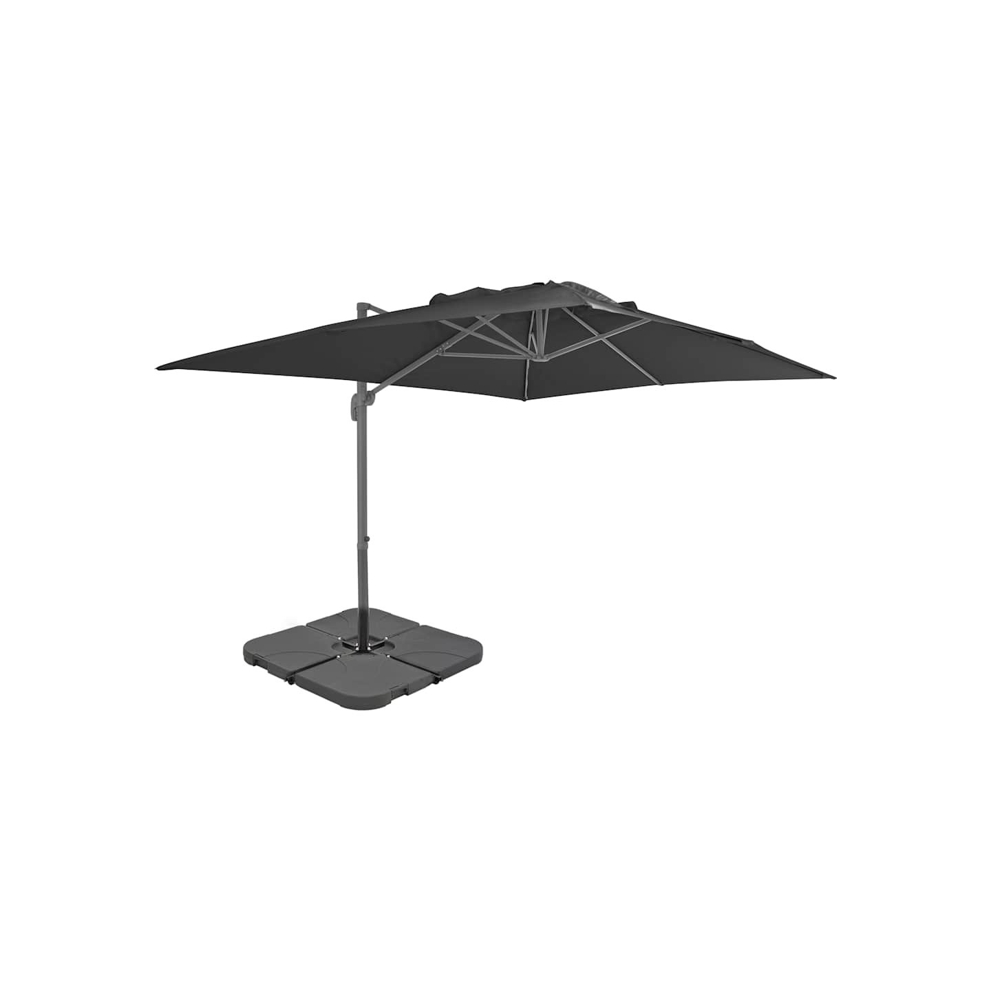 Parasol de jardin avec base portable anthracite