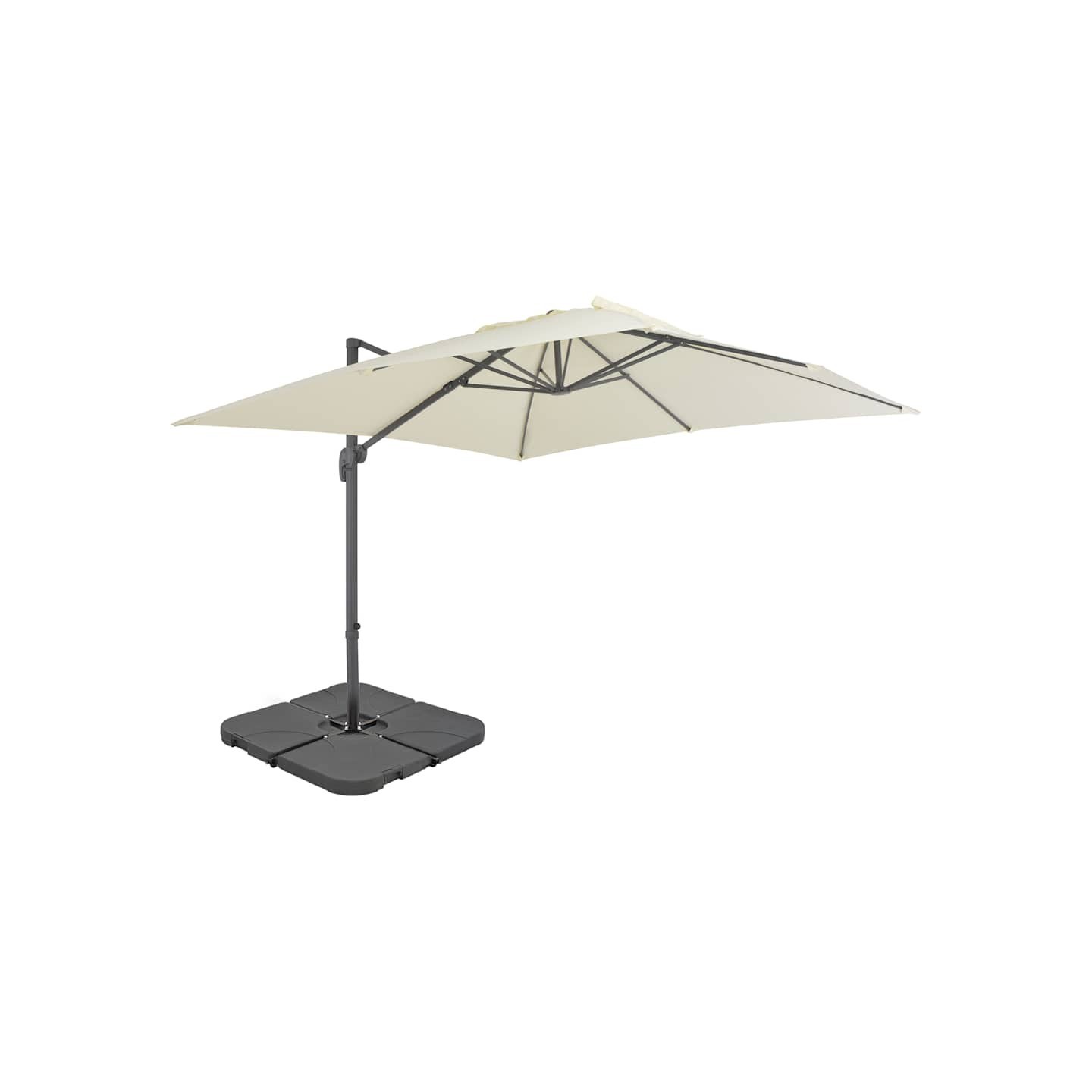 Parasol de jardin avec base portable sable