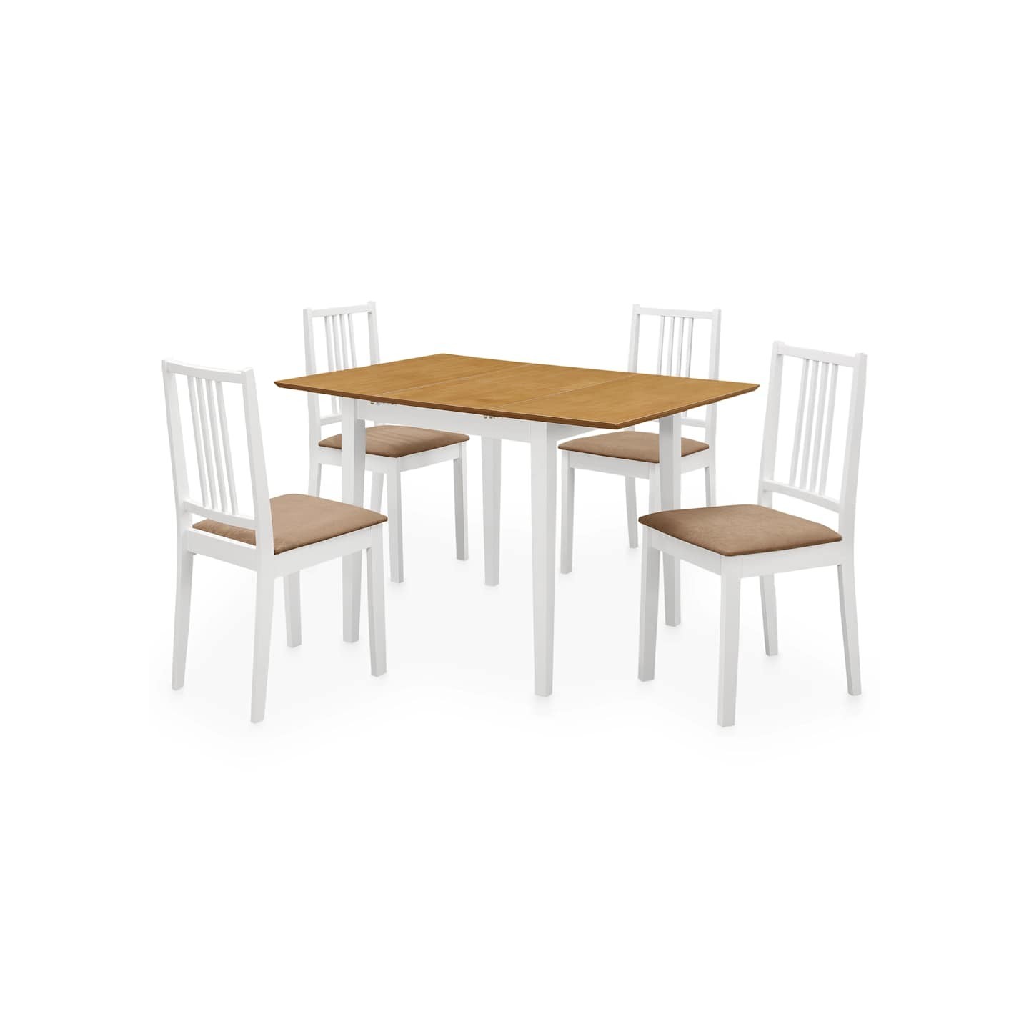 Mobilier de salle à manger 5 pcs MDF Blanc