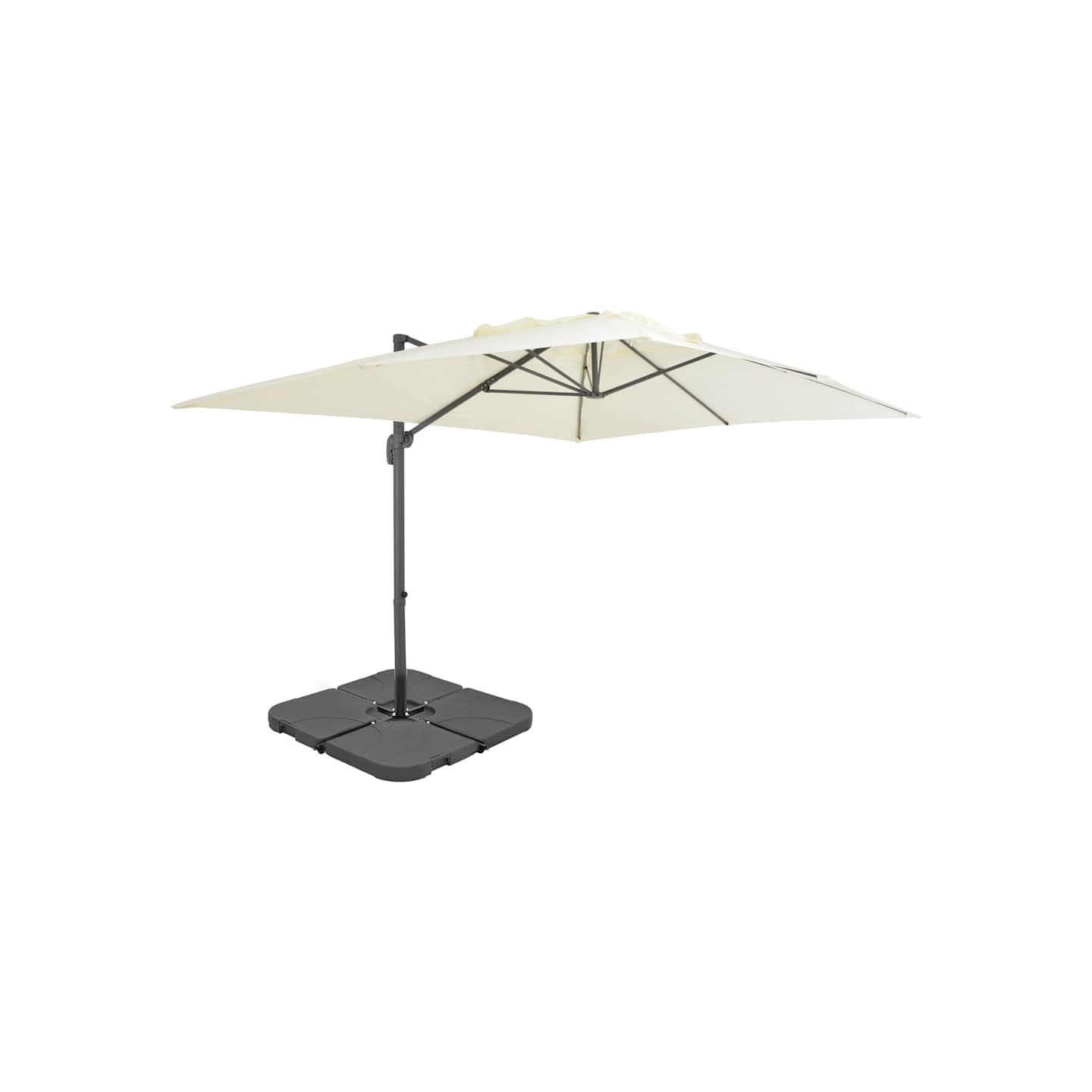 Parasol de jardin avec base portable sable