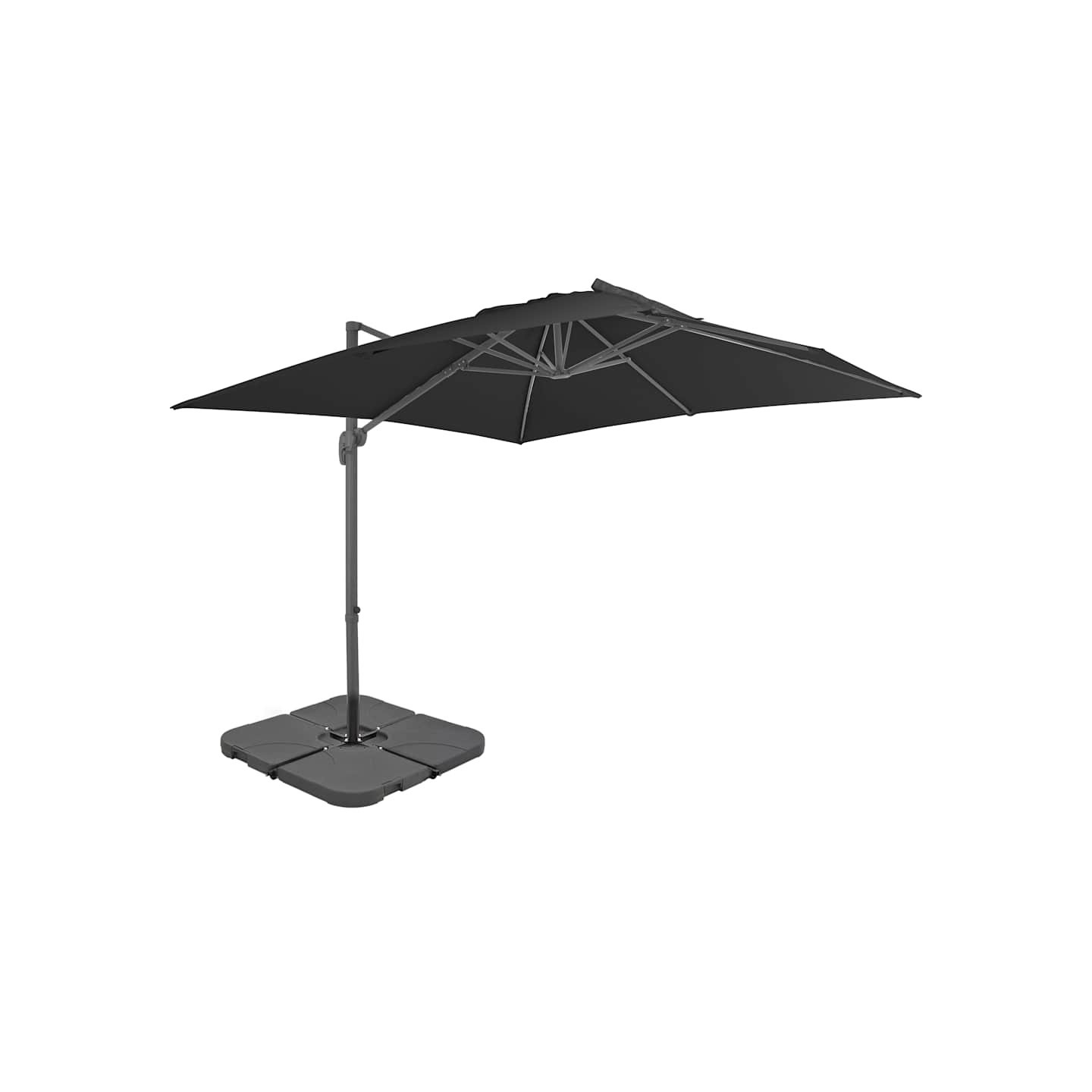 Parasol de jardin avec base portable anthracite