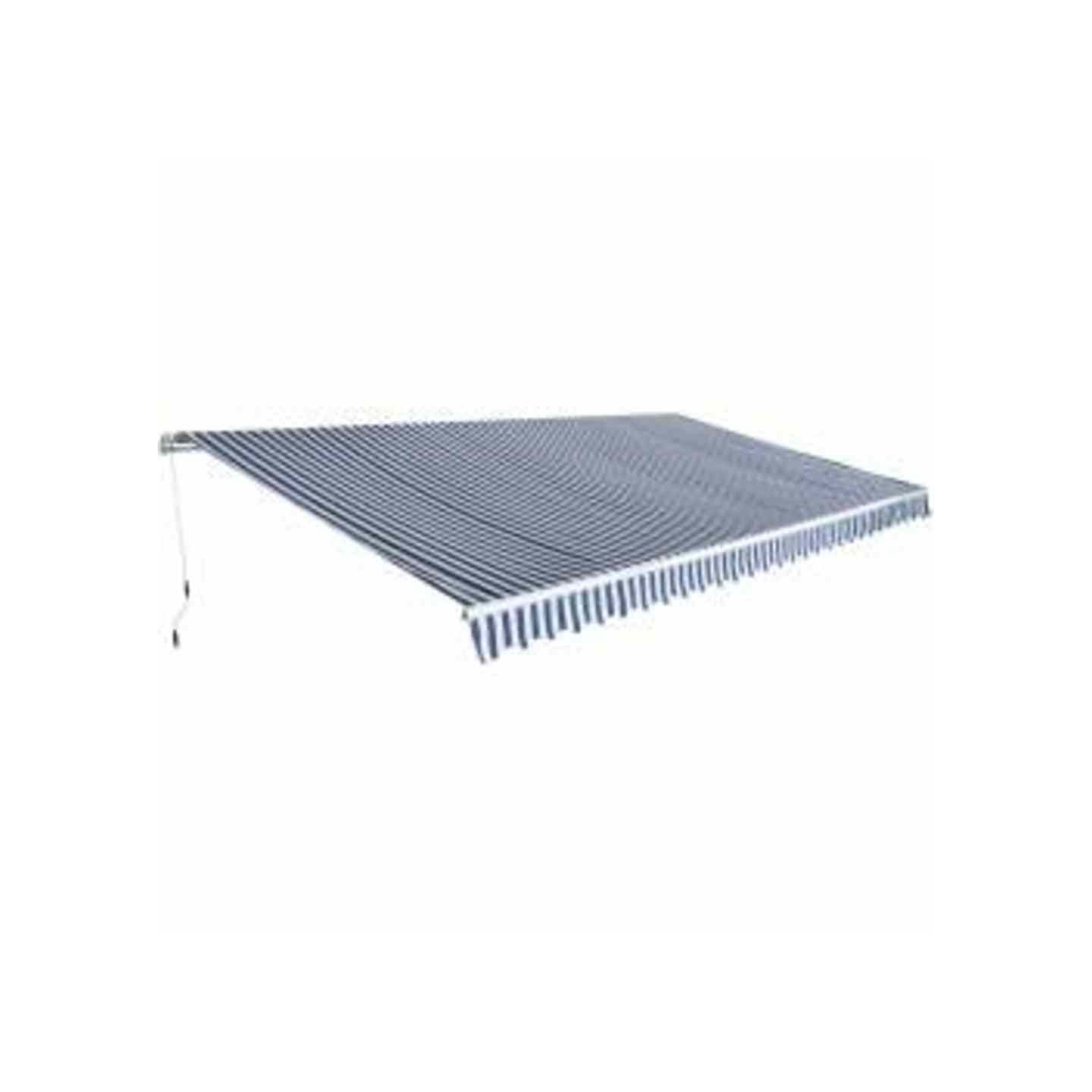 Auvent pliable manuel 600 cm Bleu/blanc