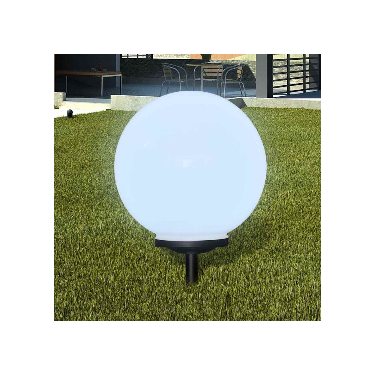 2 pcs Lampes d'allée d'extérieur à LED 40 cm et piquet au sol