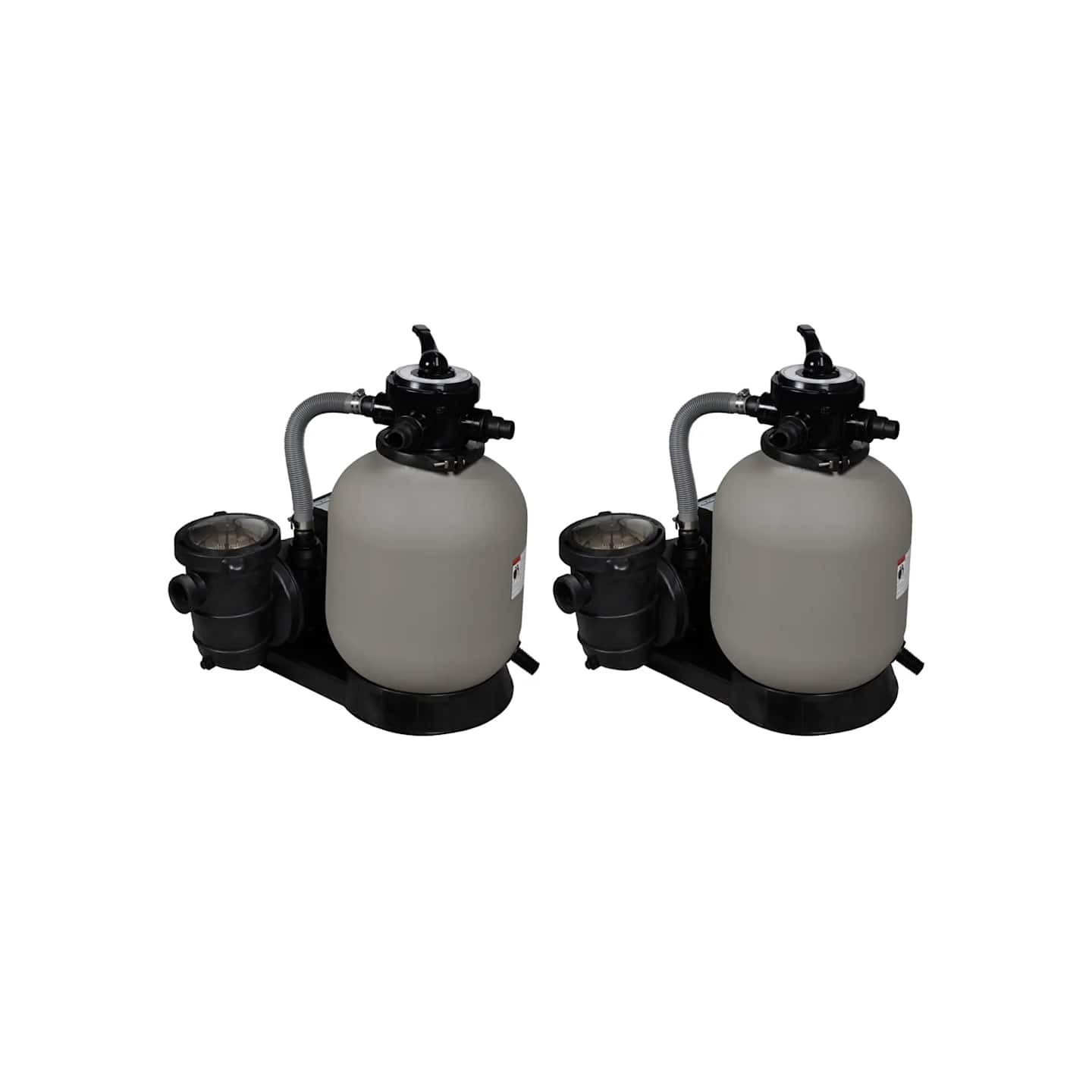 Pompes à filtre à sable 2 pcs 600 W 17000 l/h