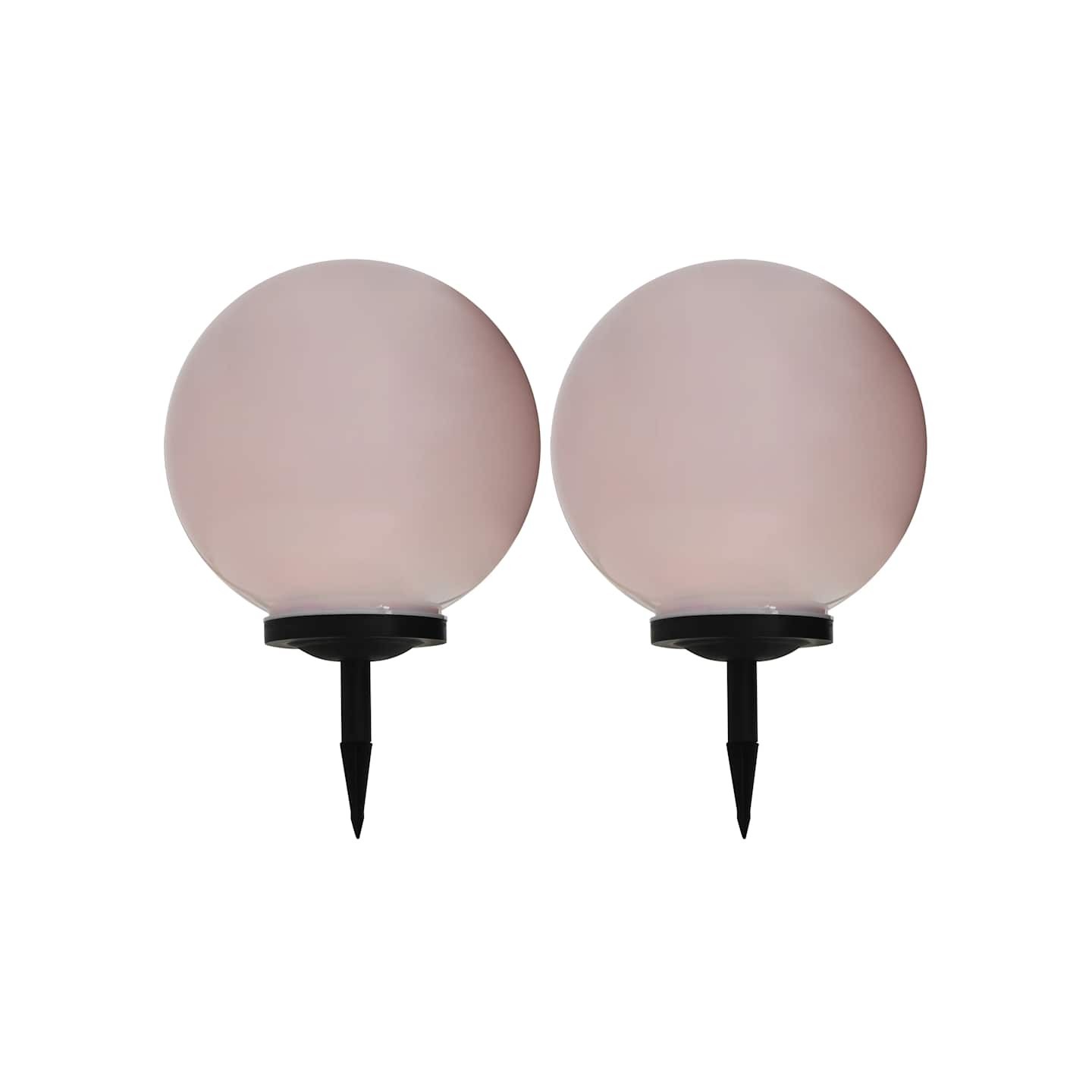 Lampes solaires sphériques LED de jardin 2 pcs 40 cm RVB