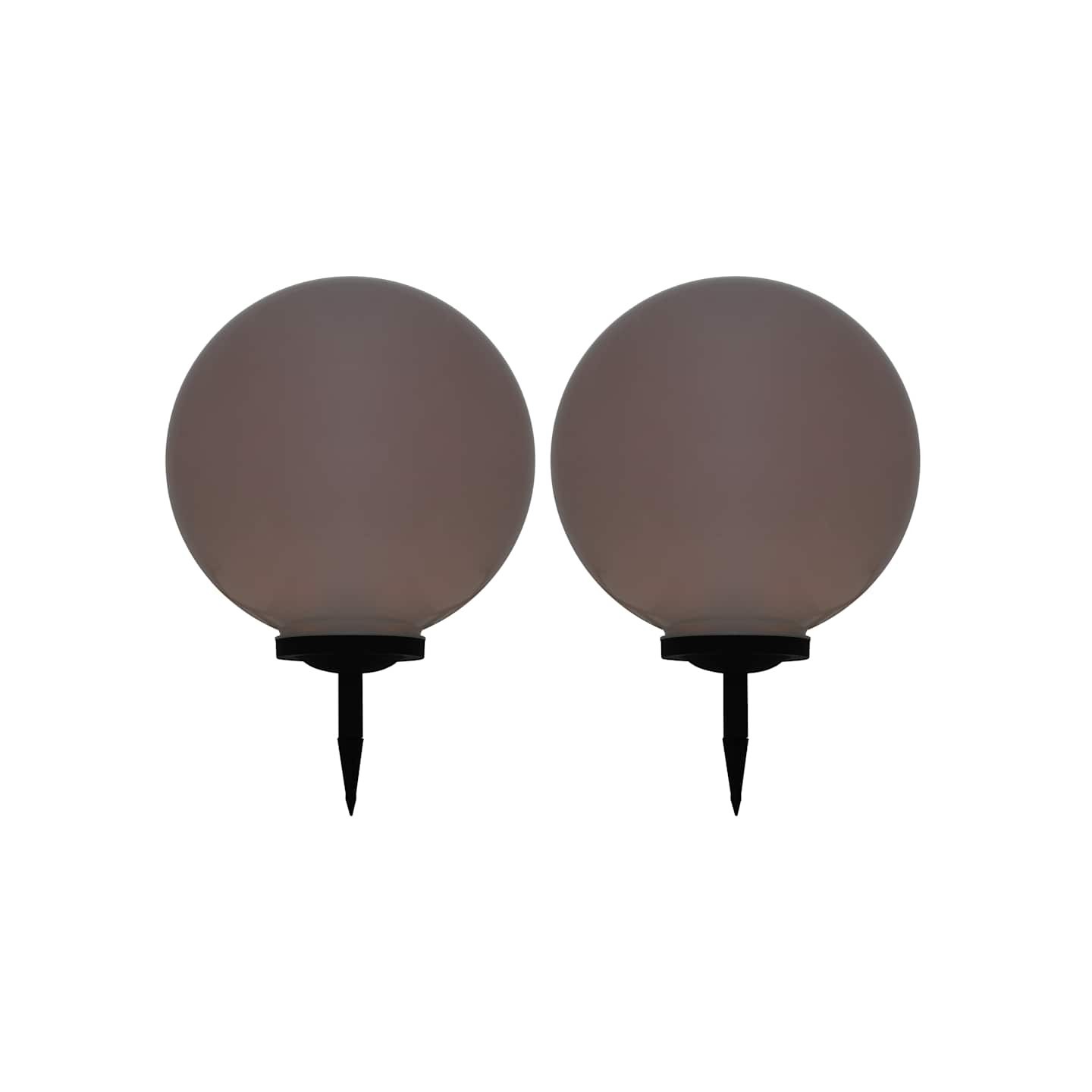 Lampes solaires sphériques LED de jardin 2 pcs 50 cm RVB
