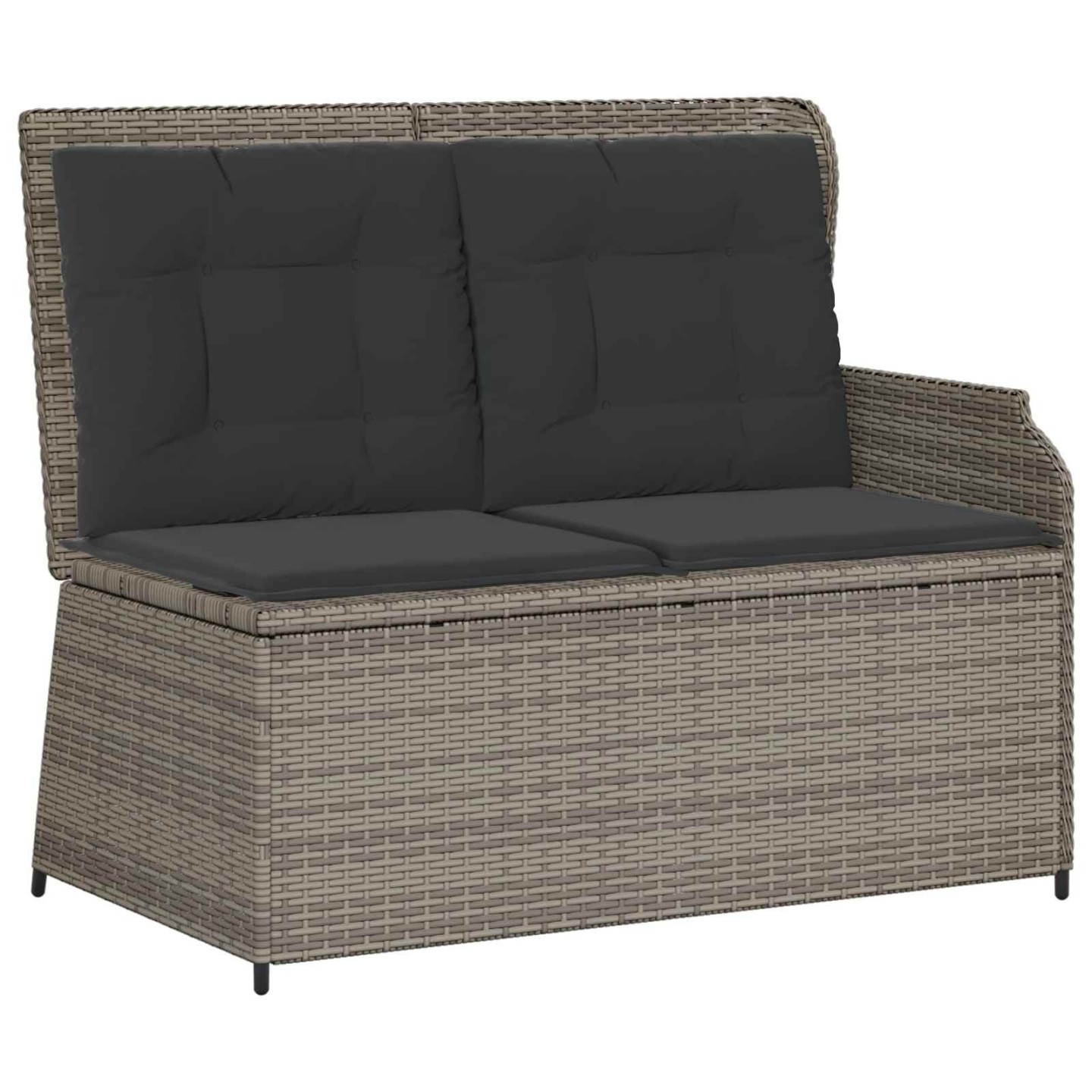 Banc de jardin 2 place Gris polyrotin