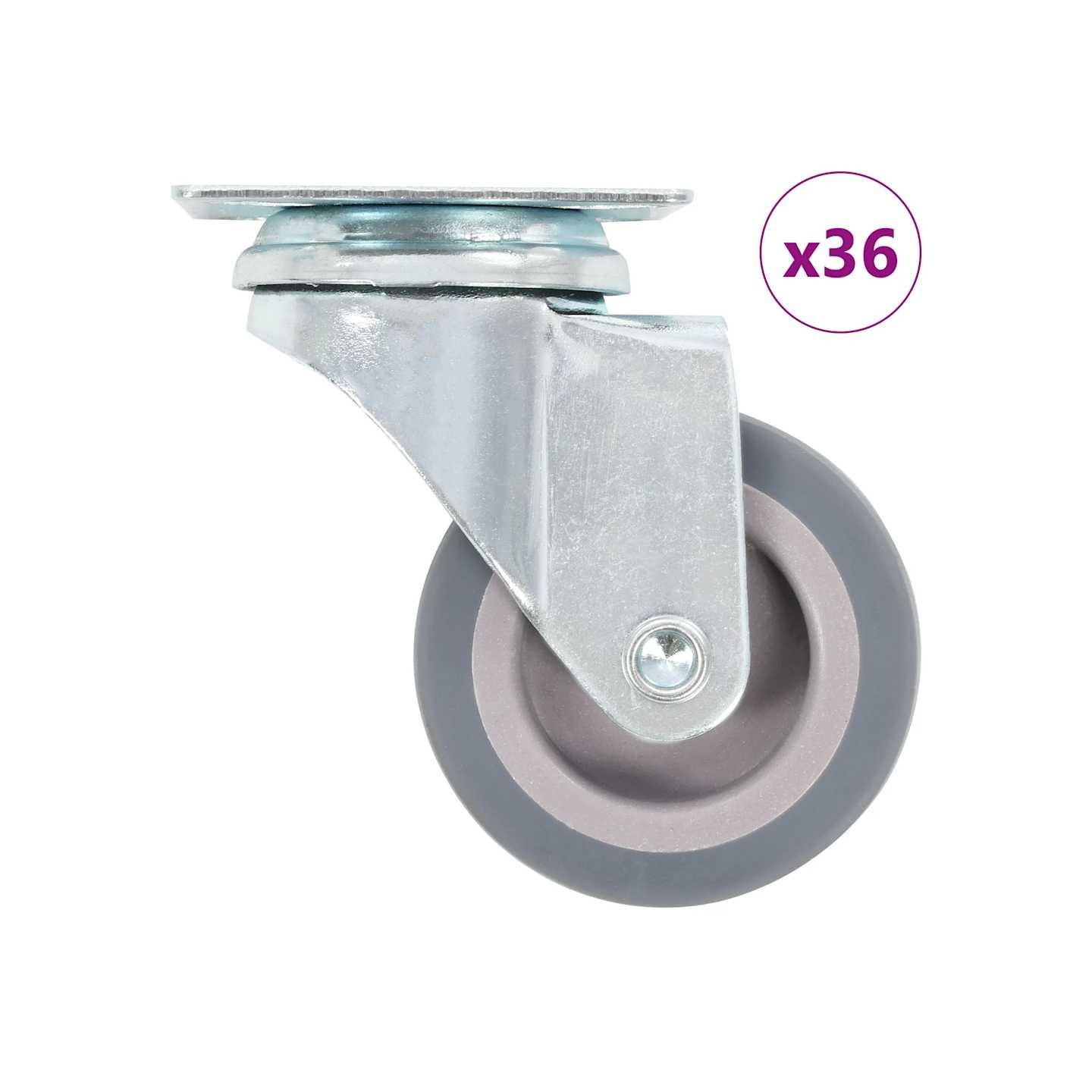 36 pcs Roulettes pivotantes 50 mm