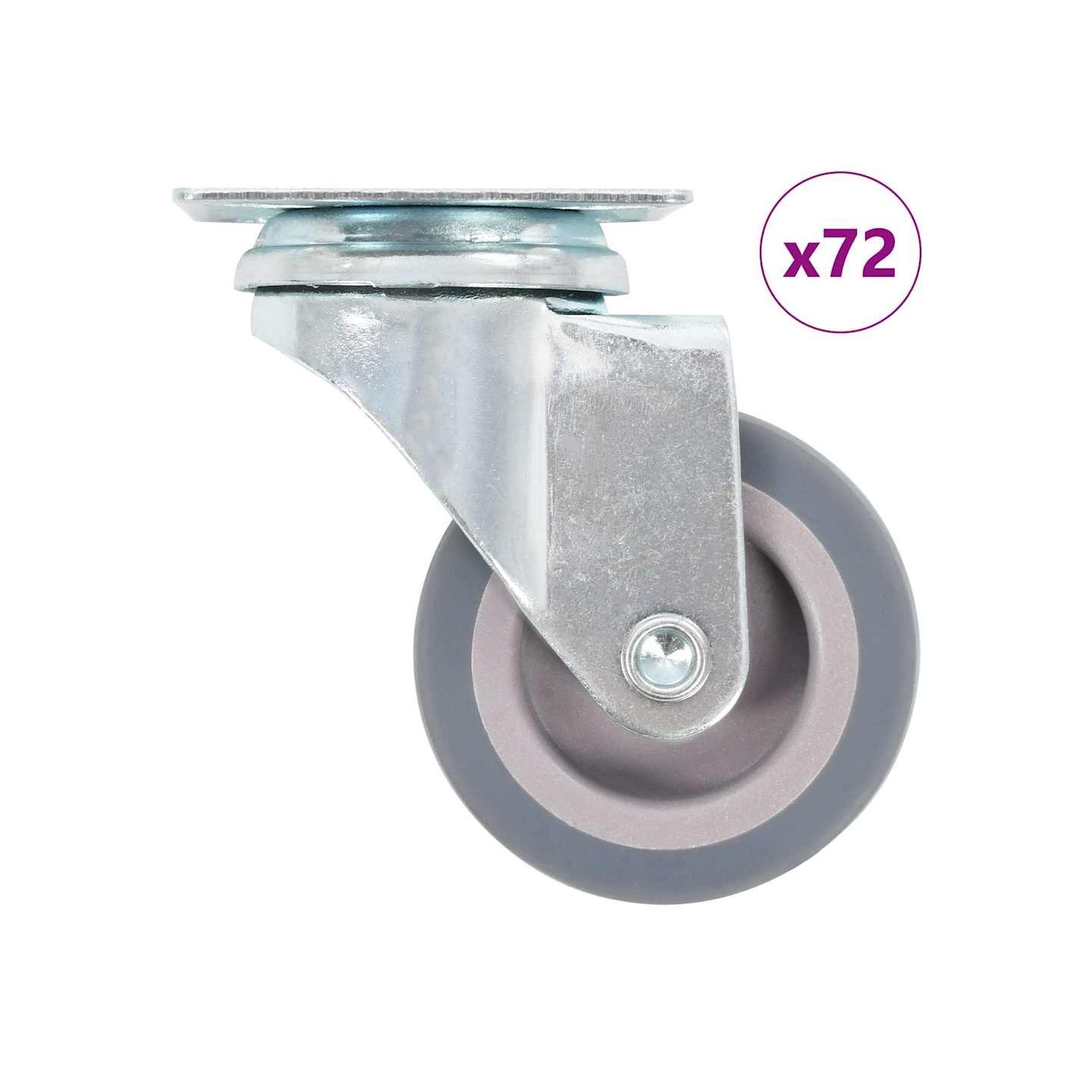 72 pcs Roulettes pivotantes 50 mm