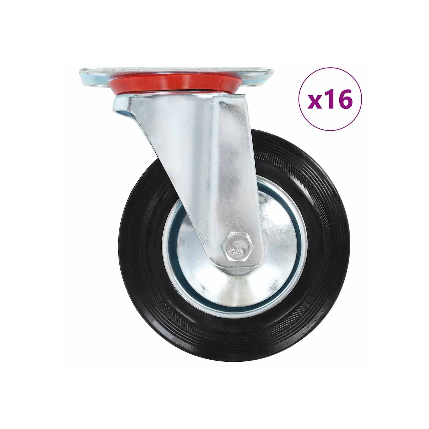 VidaXL16 pcs Roulettes pivotantes 160 mm