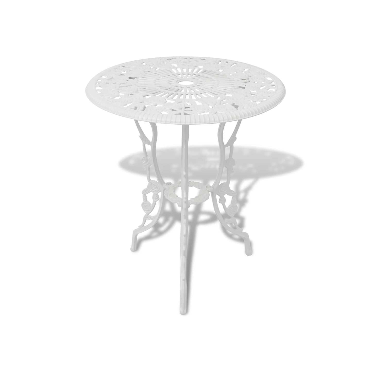 Ensemble de bistro 3 pcs Aluminium coulé Blanc