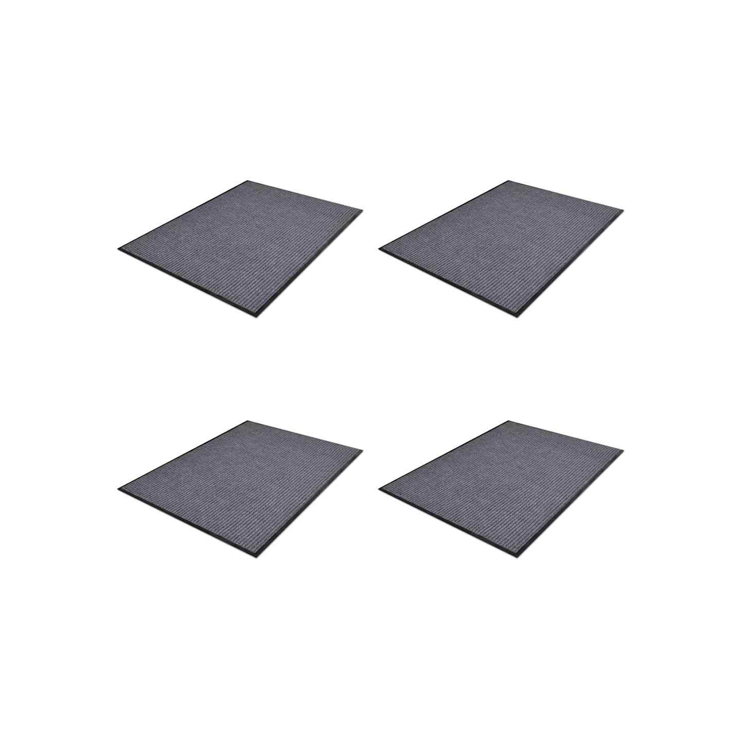 Paillassons 4 pcs PVC Gris 90x60 cm