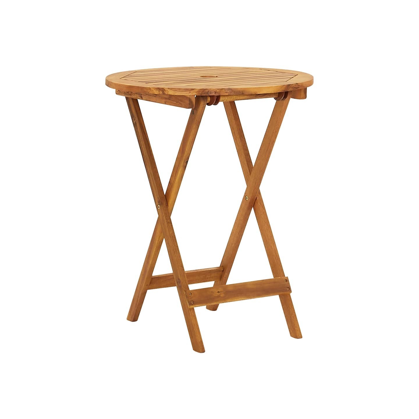 Mobilier de bistro pliable 3 pcs Bois d'acacia solide