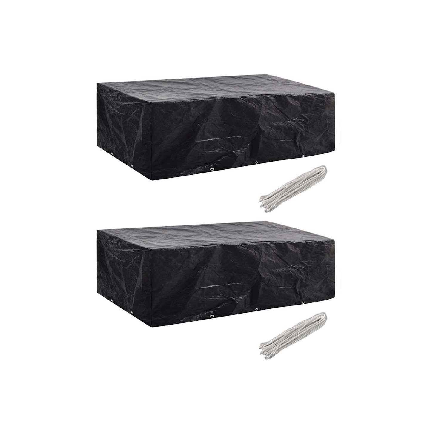 Housses de salon de jardin 2 pcs Rotin 10 œillets 300 x 140 cm
