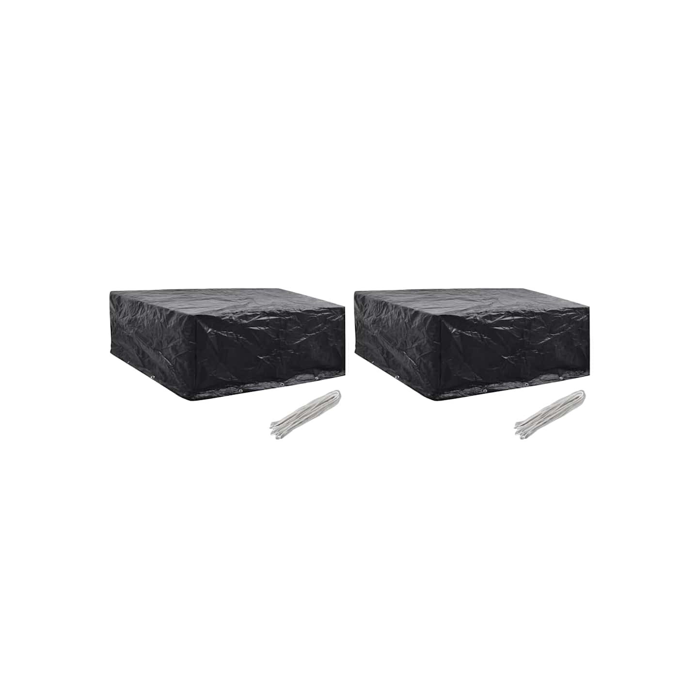 Housses de salon de jardin 2 pcs 10 œillets 260x260x90 cm