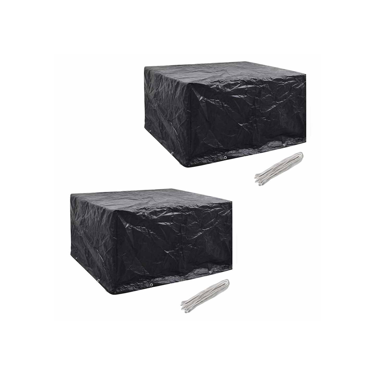 Housses de salon de jardin 2 pcs Rotin 8 œillets 172x113 cm
