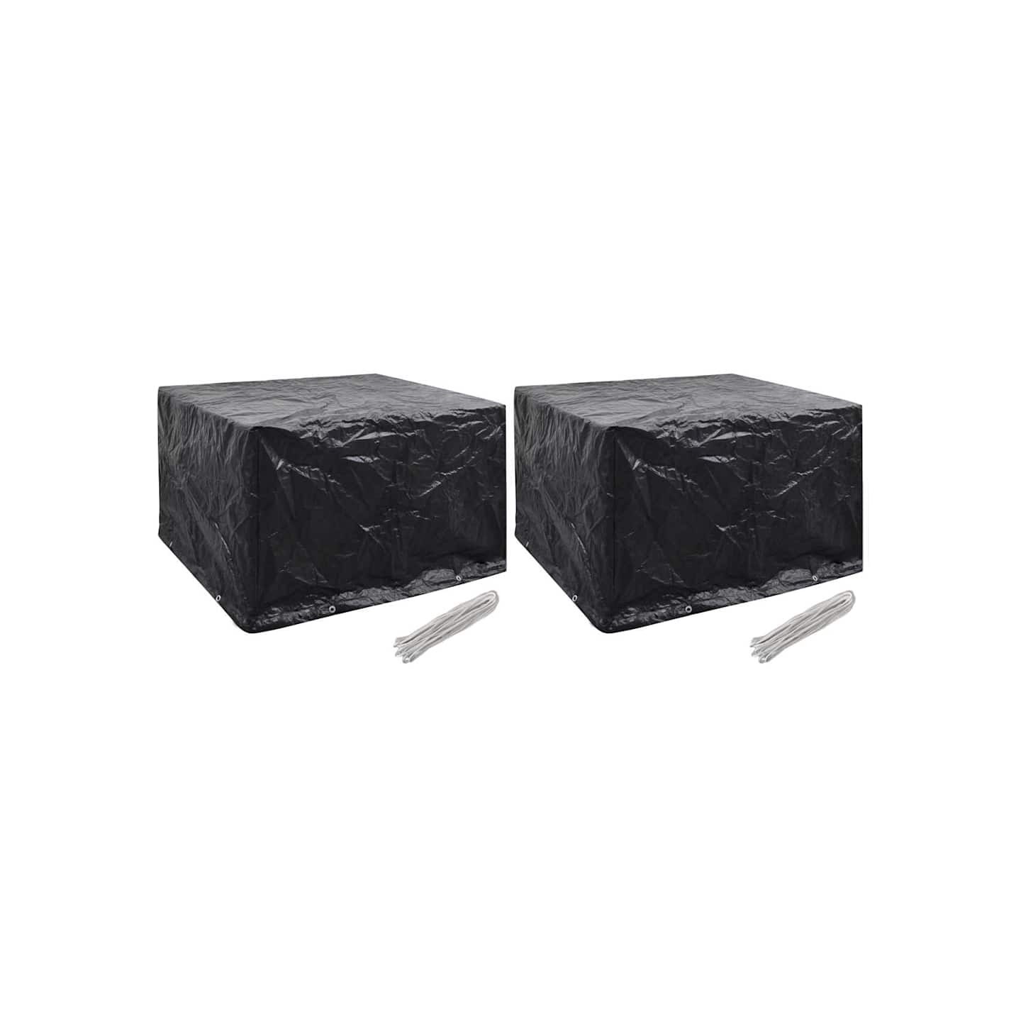 Housses de salon de jardin 2 pcs 8 œillets 135x135x90 cm