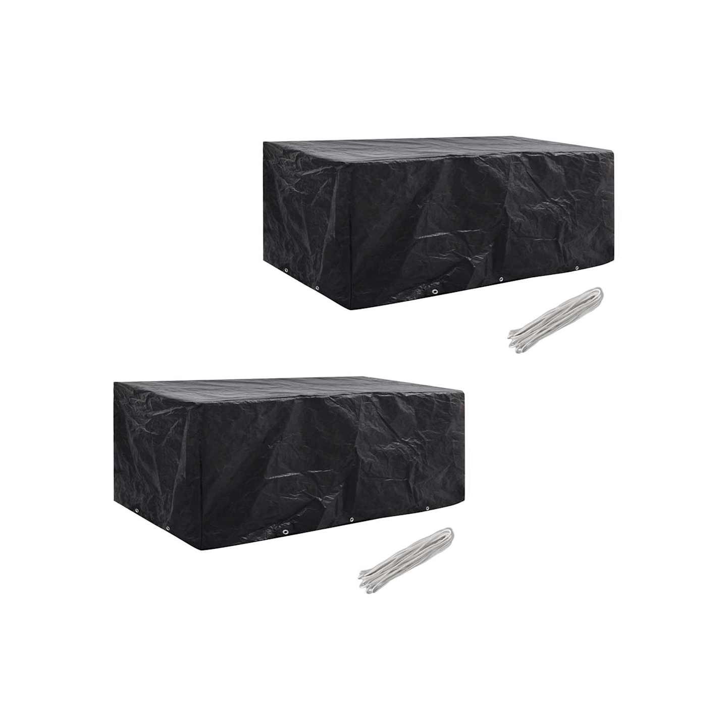 Housses de salon de jardin 2 pcs Rotin 10 œillets 229 x 113 cm