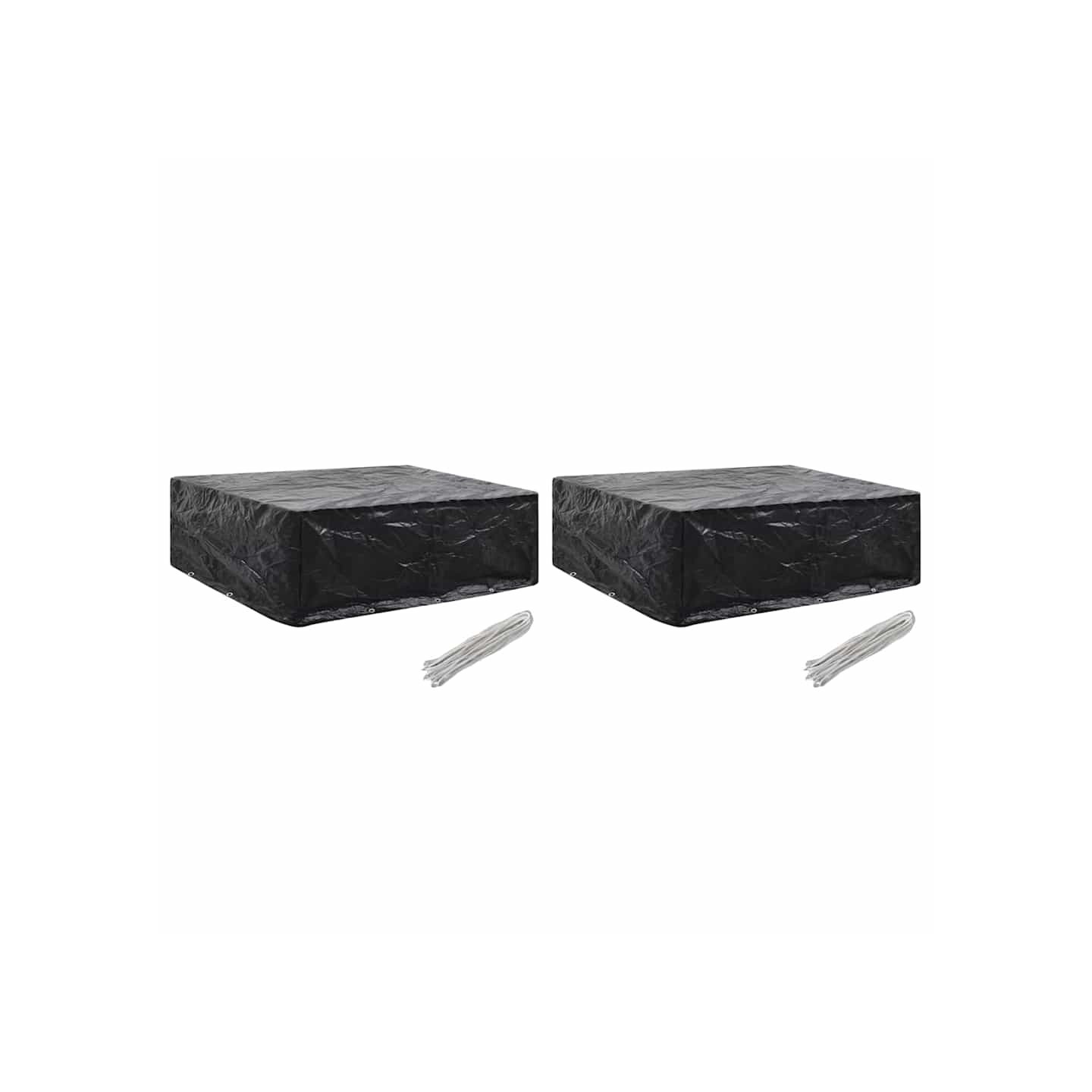 Housses de salon de jardin 2 pcs 8 œillets 250x210x90 cm