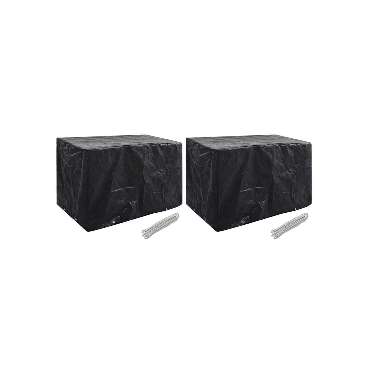 Housses de salon de jardin 2 pcs 8 œillets 140x70x90 cm